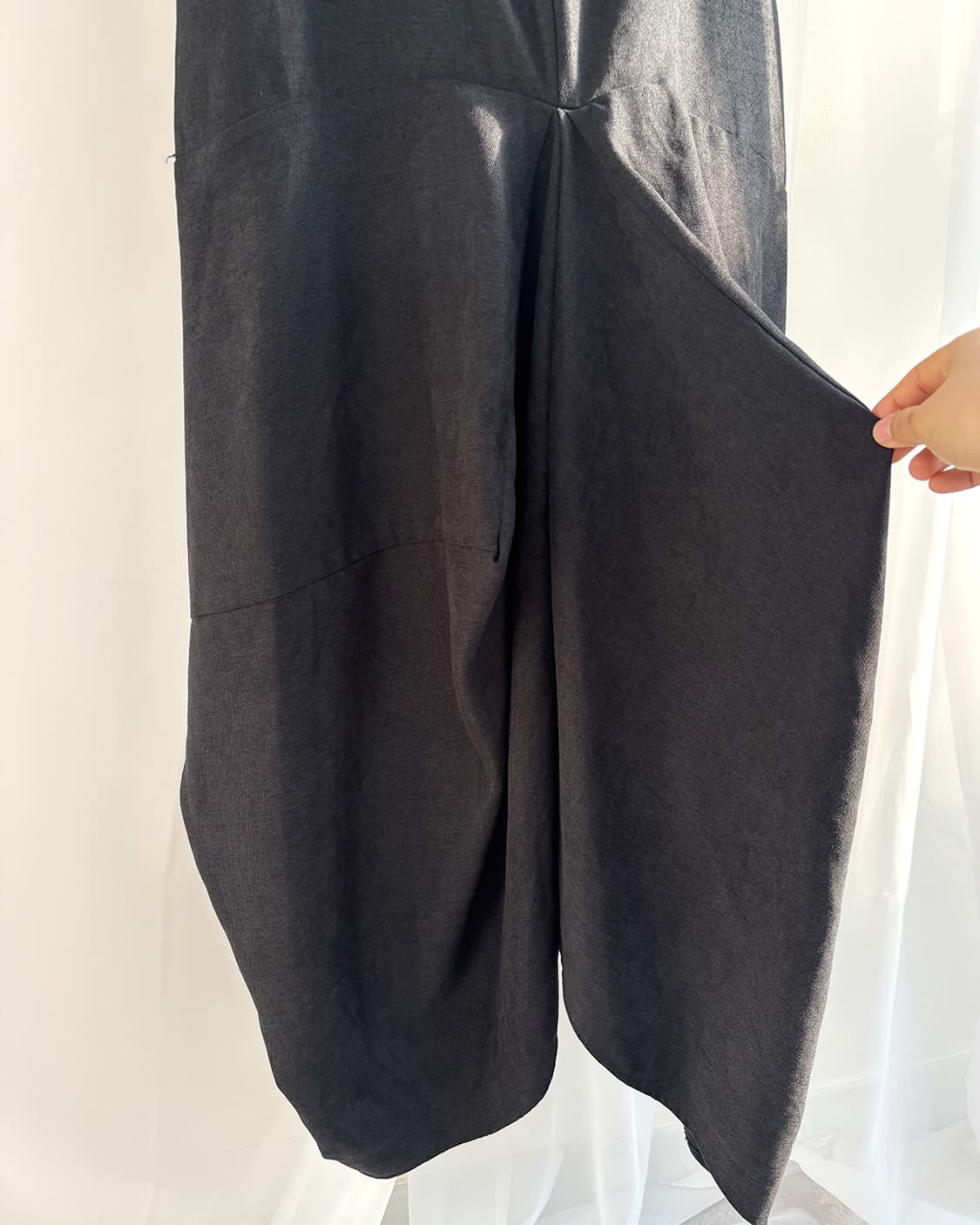 silent worth 챠콜 빅 벌룬 실루엣 롱 원피스 상품이미지10