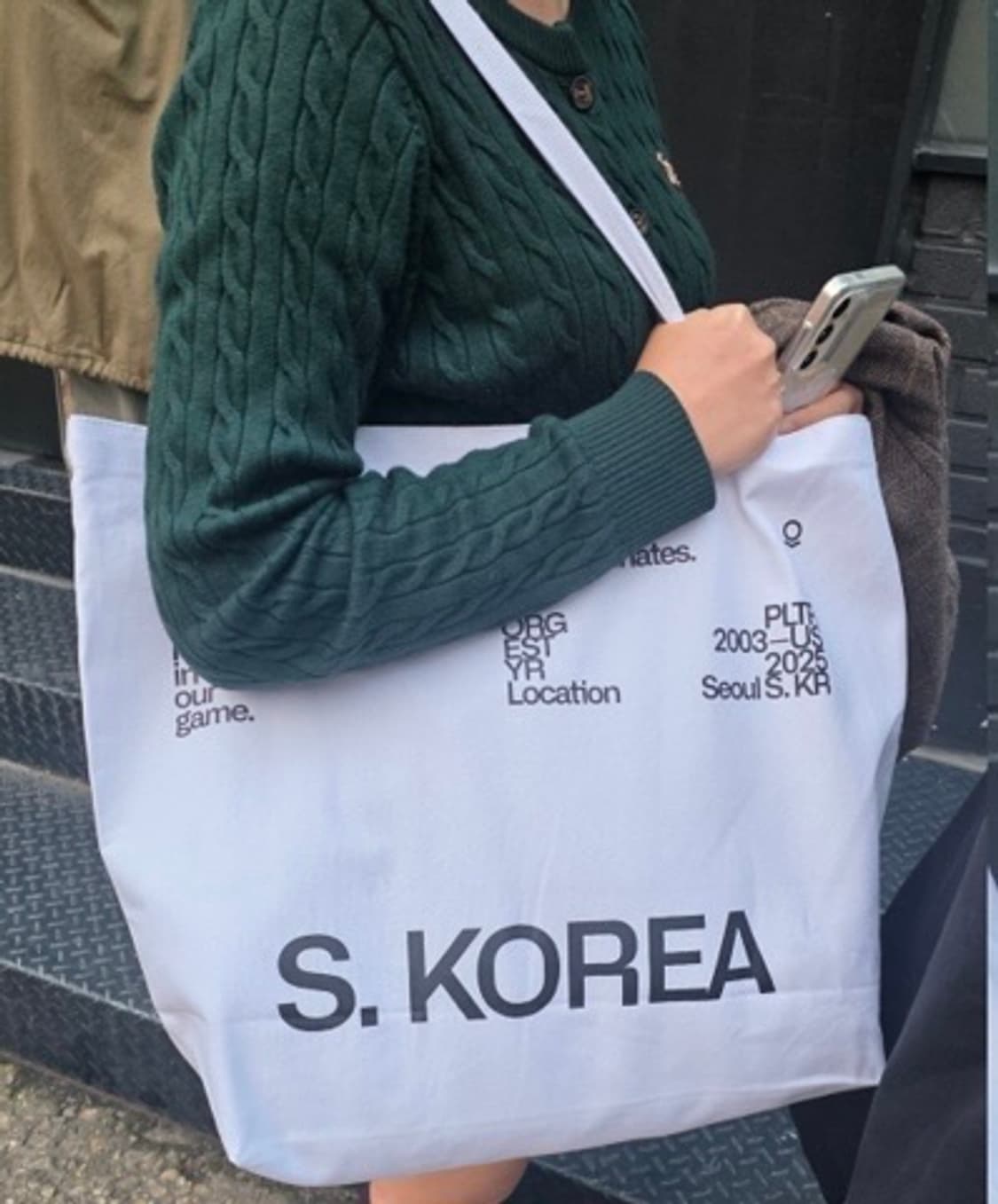 [OS] 팔란티어 테크놀로지 에코백/ 토트백 화이트 상품이미지4