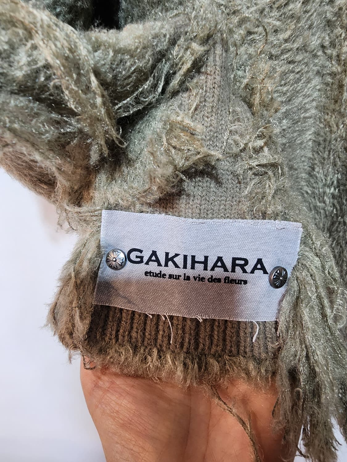 GAKIHARA 퍼 디테일 빈티지 니트 상품이미지2
