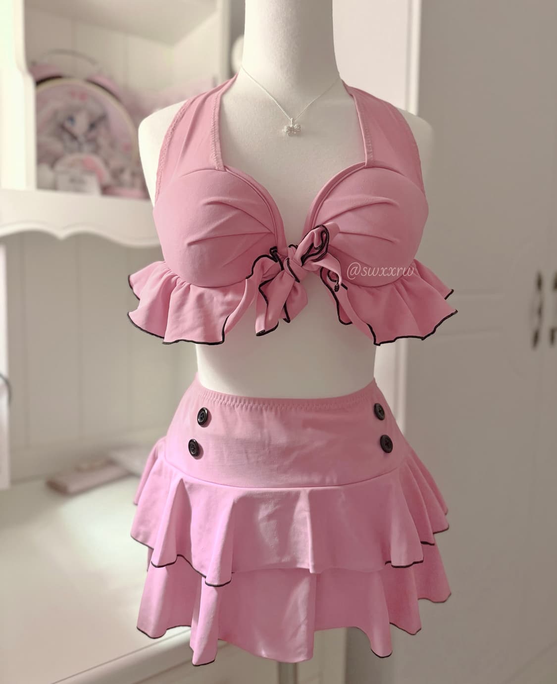 갸루 홀터넥 핑크 비키니 세트 히메카지 오네갸루 핀터깔 y2k 리즈리사 상품이미지2