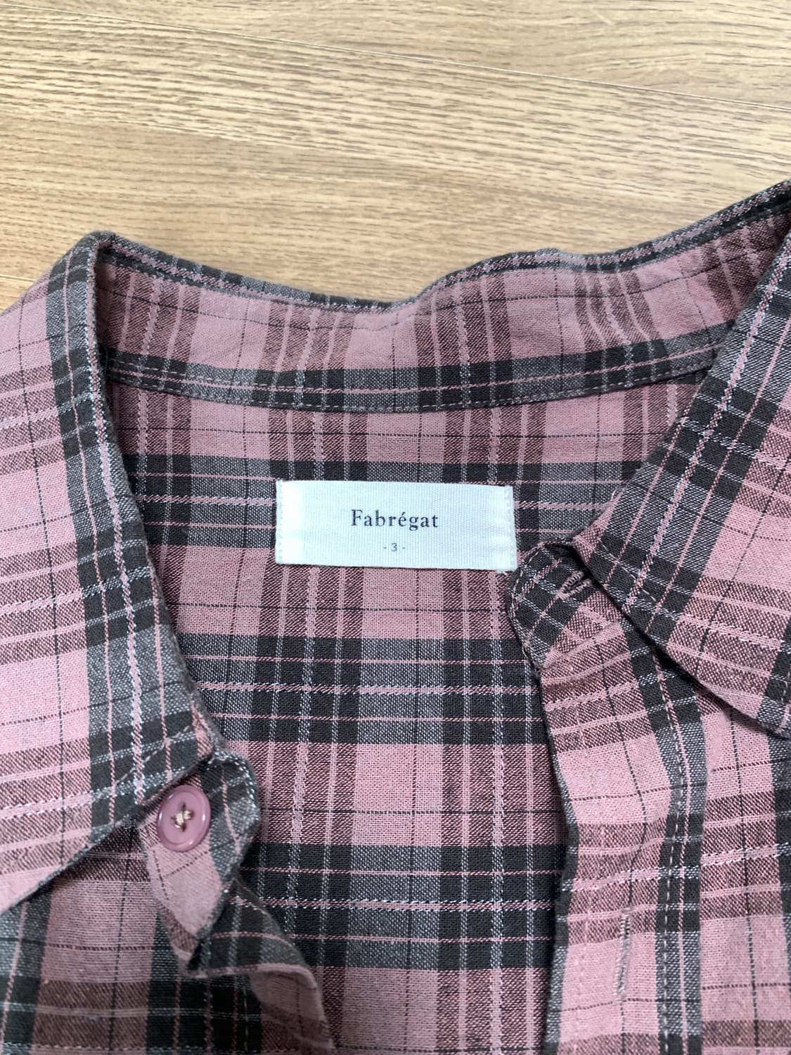 파브레가 오르카 체크셔츠 인디핑크 3사이즈 상품이미지3