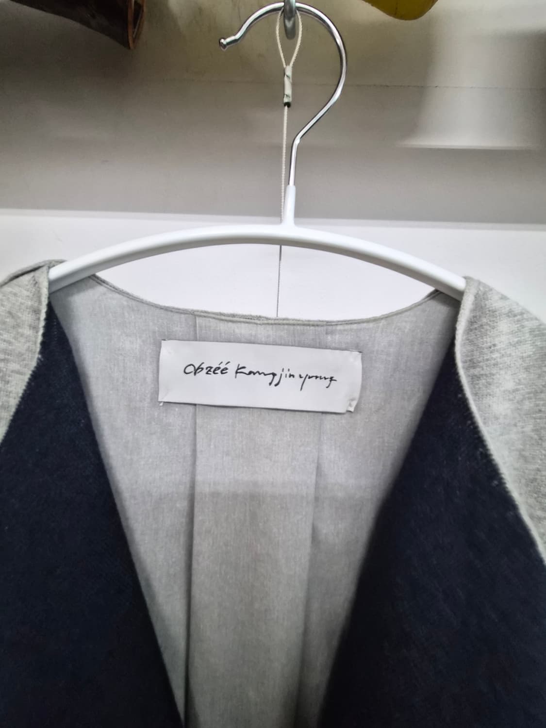 오브제 프렌치 배색 벨티드 니트 트렌치코트 상품이미지5