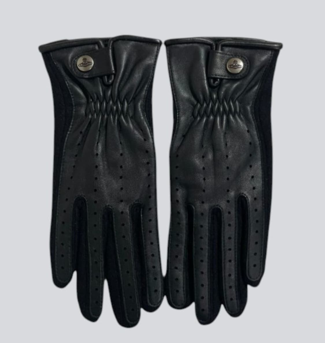 비비안 웨스트우드 아웃핑거 콤비 장갑 블랙 (새상품) 상품이미지2