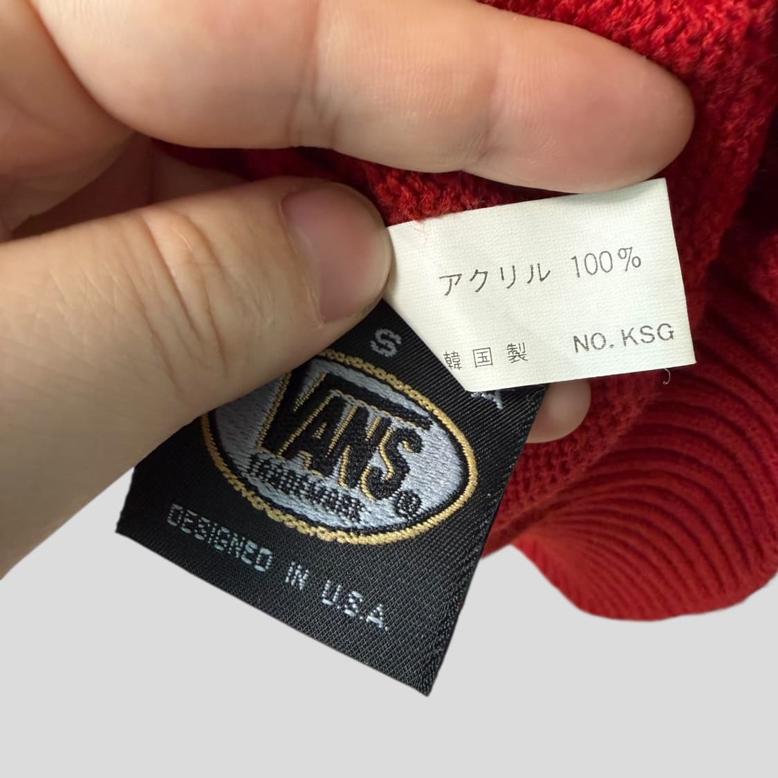 (M)90s Vans 반스 아크릴 니트 스웨터 USA 상품이미지10