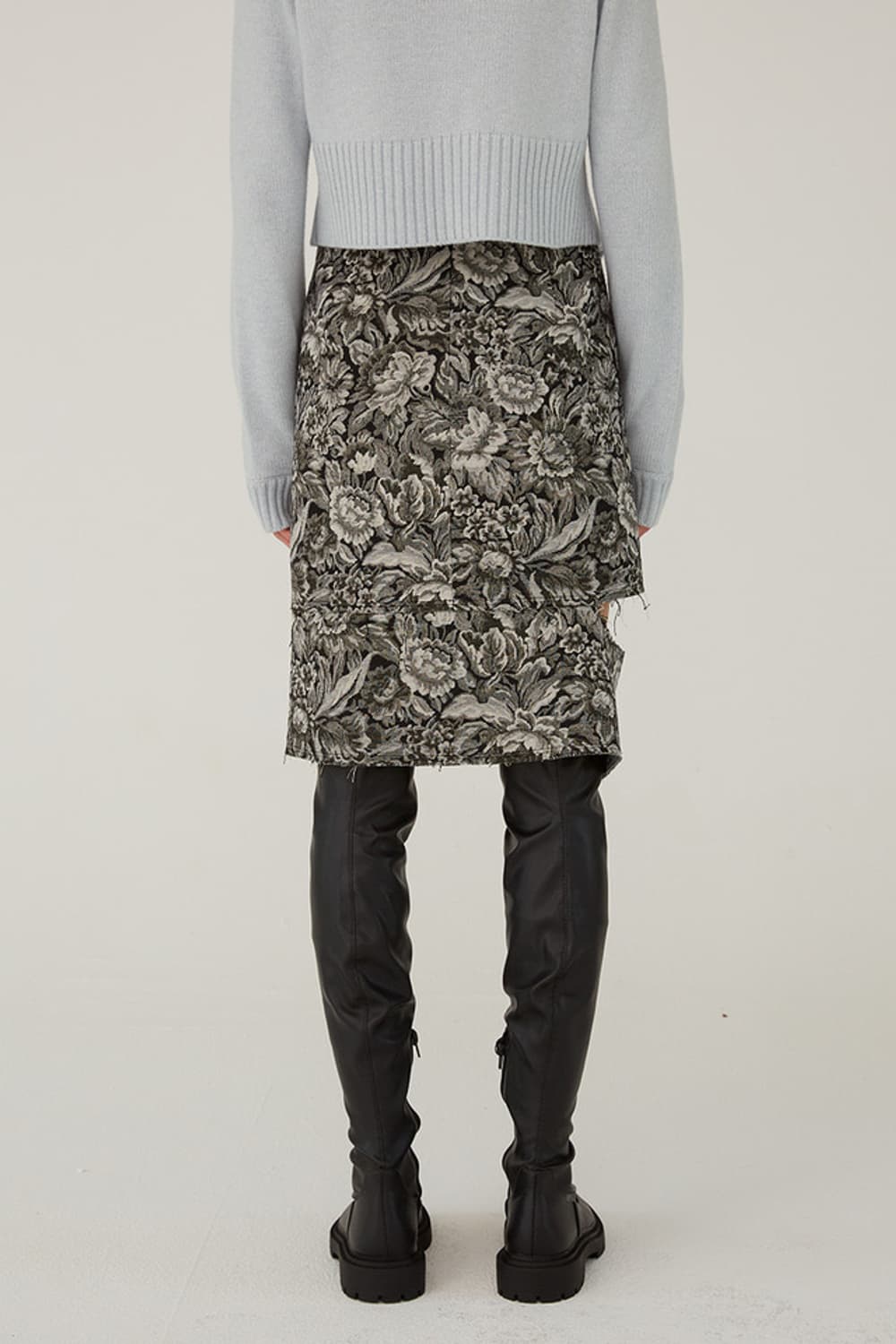 OEF 자카드 슬릿 스커트 상품이미지2