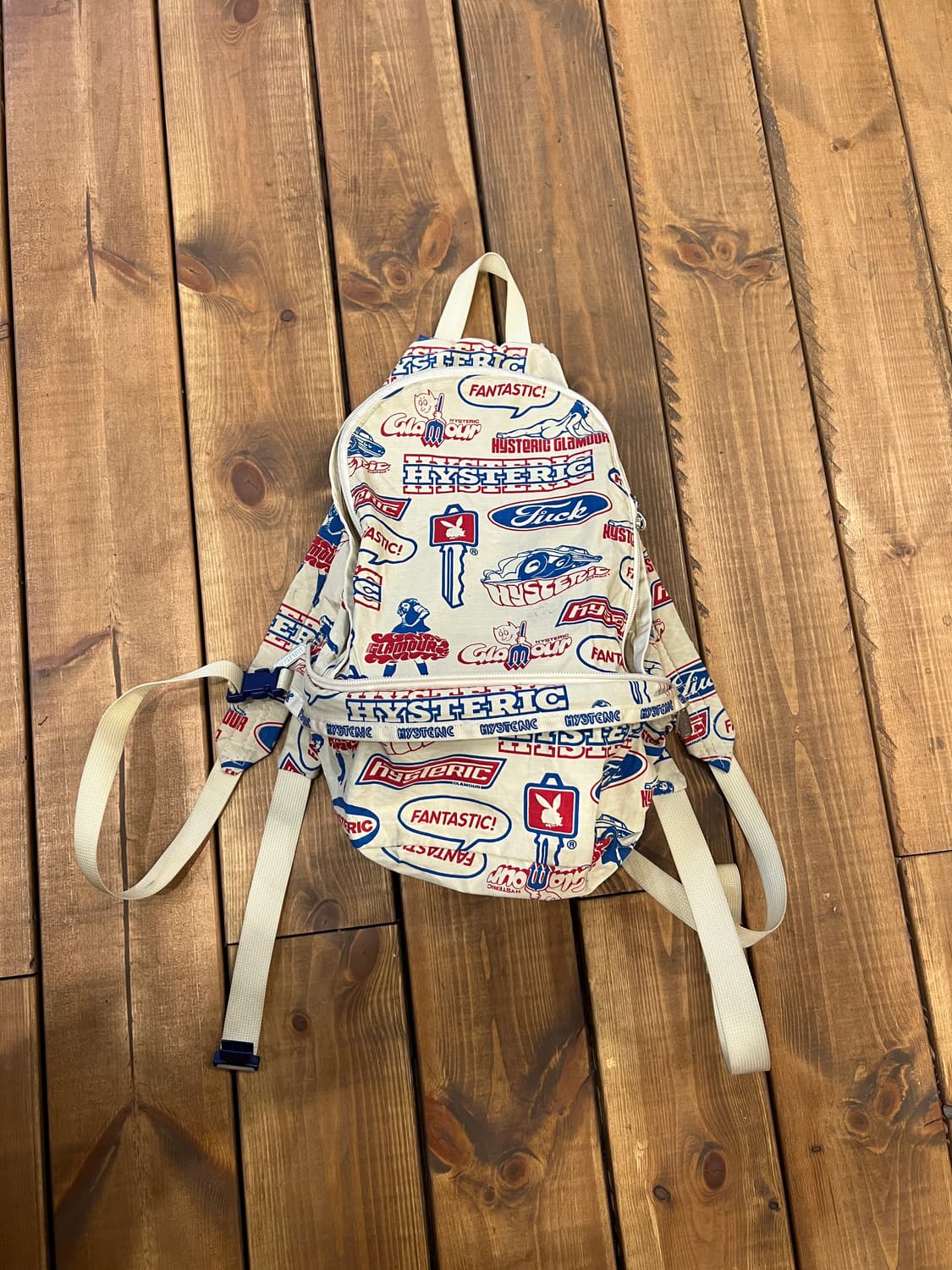 히스테릭글래머 패치 베이지 백팩 상품이미지1