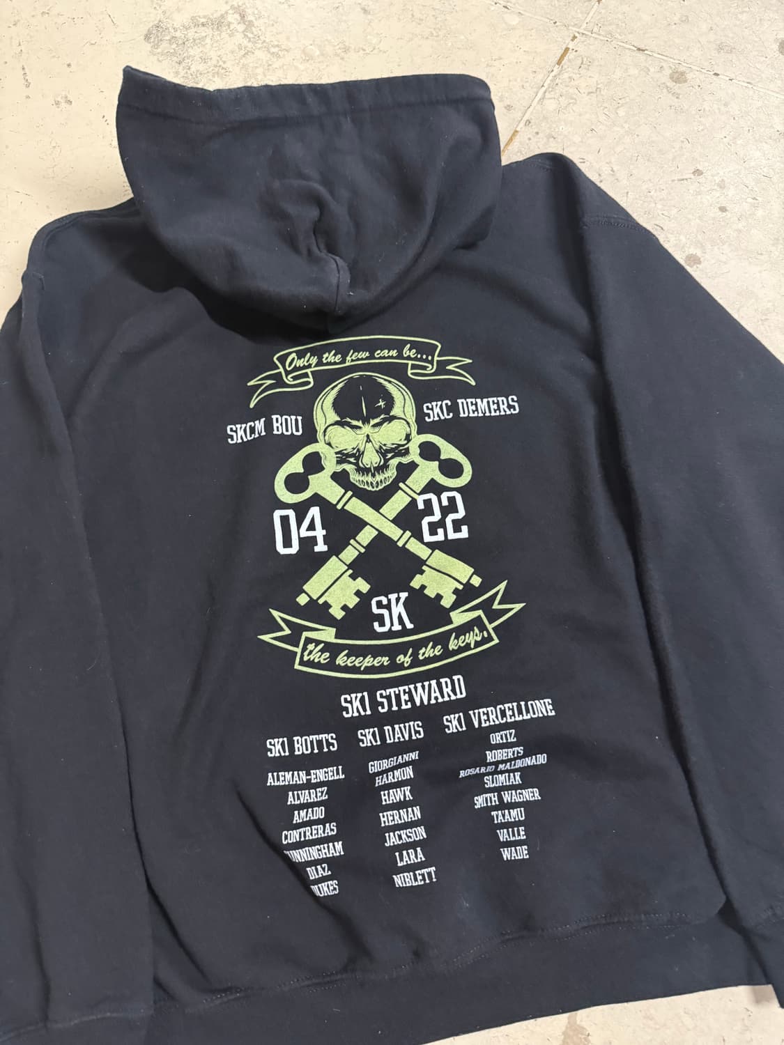 Back skull point printing hoodie 상품이미지5