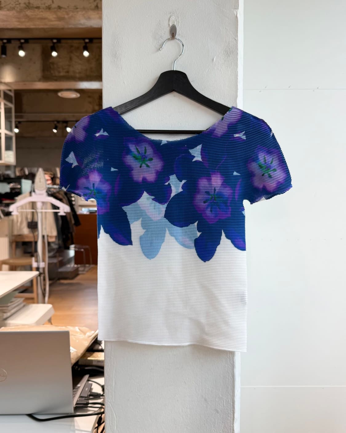 이세이미야케 미 블루 화이트 플로랄 하프티 상품이미지7