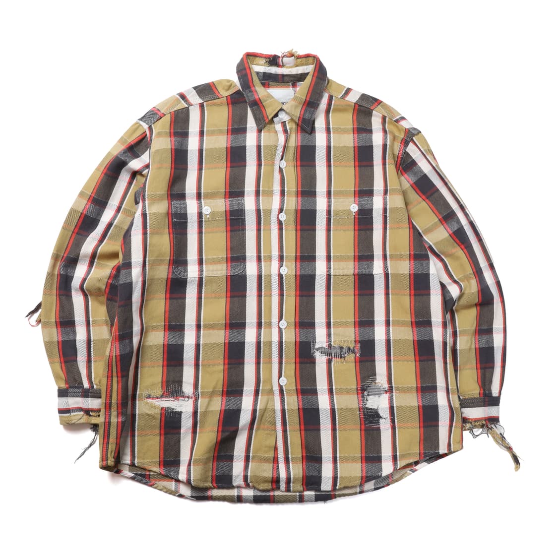 바우와우 BOWWOW Check Damage Shirt  상품이미지1