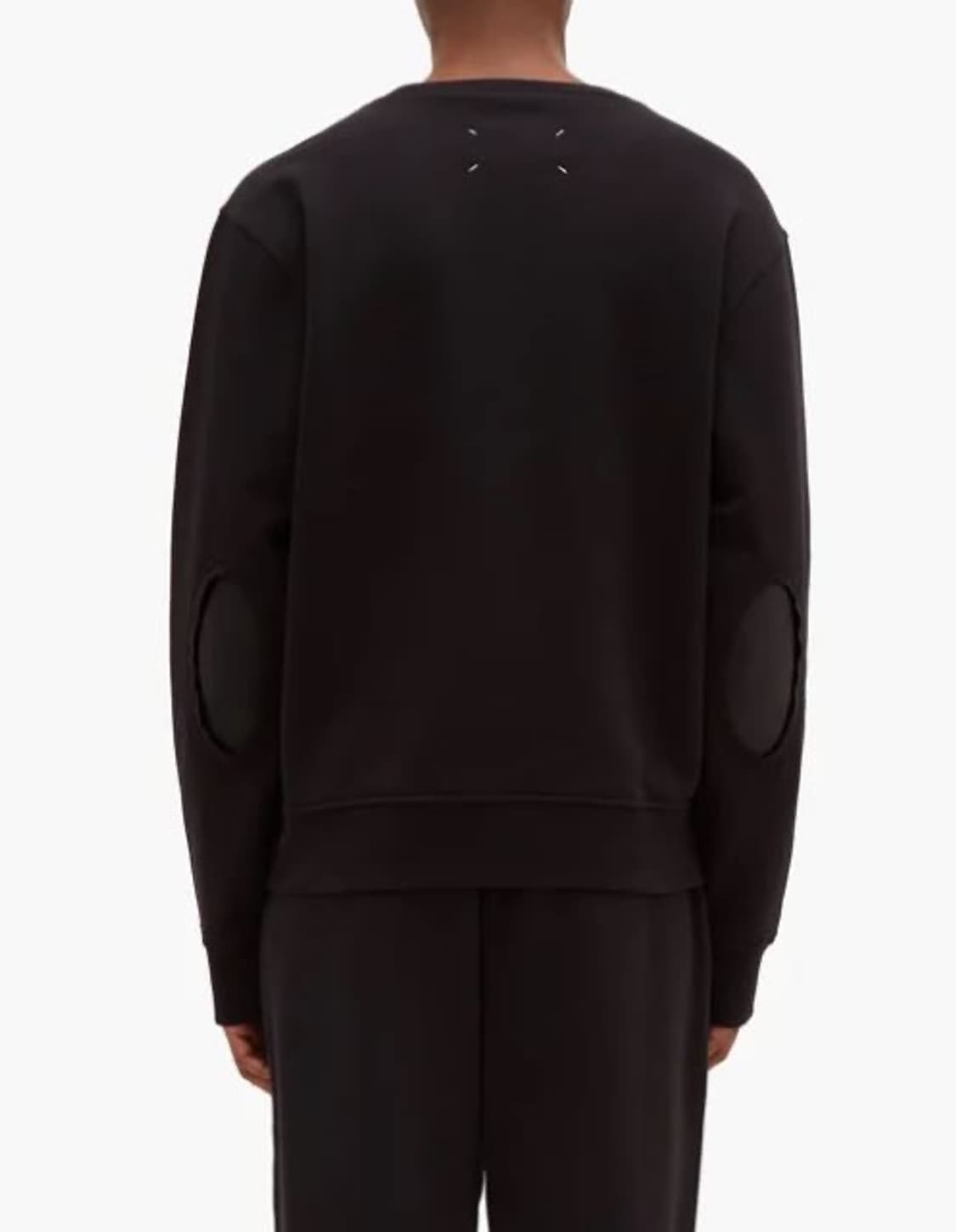 [50] 메종 마르지엘라 엘보 엘보우 패치 레더 가죽 맨투맨 스웻 셔츠 상품이미지2