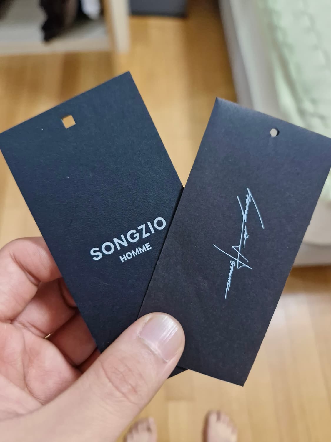 송지오옴므 자수 하이넥 하프집업 그레이 48 상품이미지4