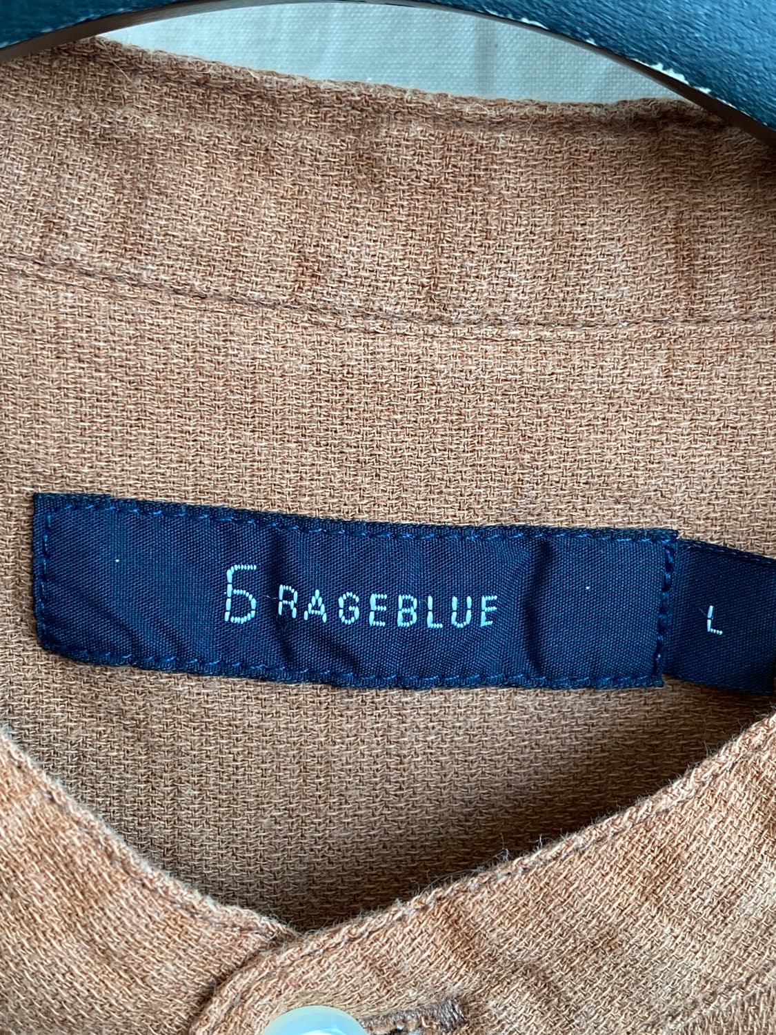 RAGEBLUE 면린넨혼방 셔츠(L) 상품이미지7