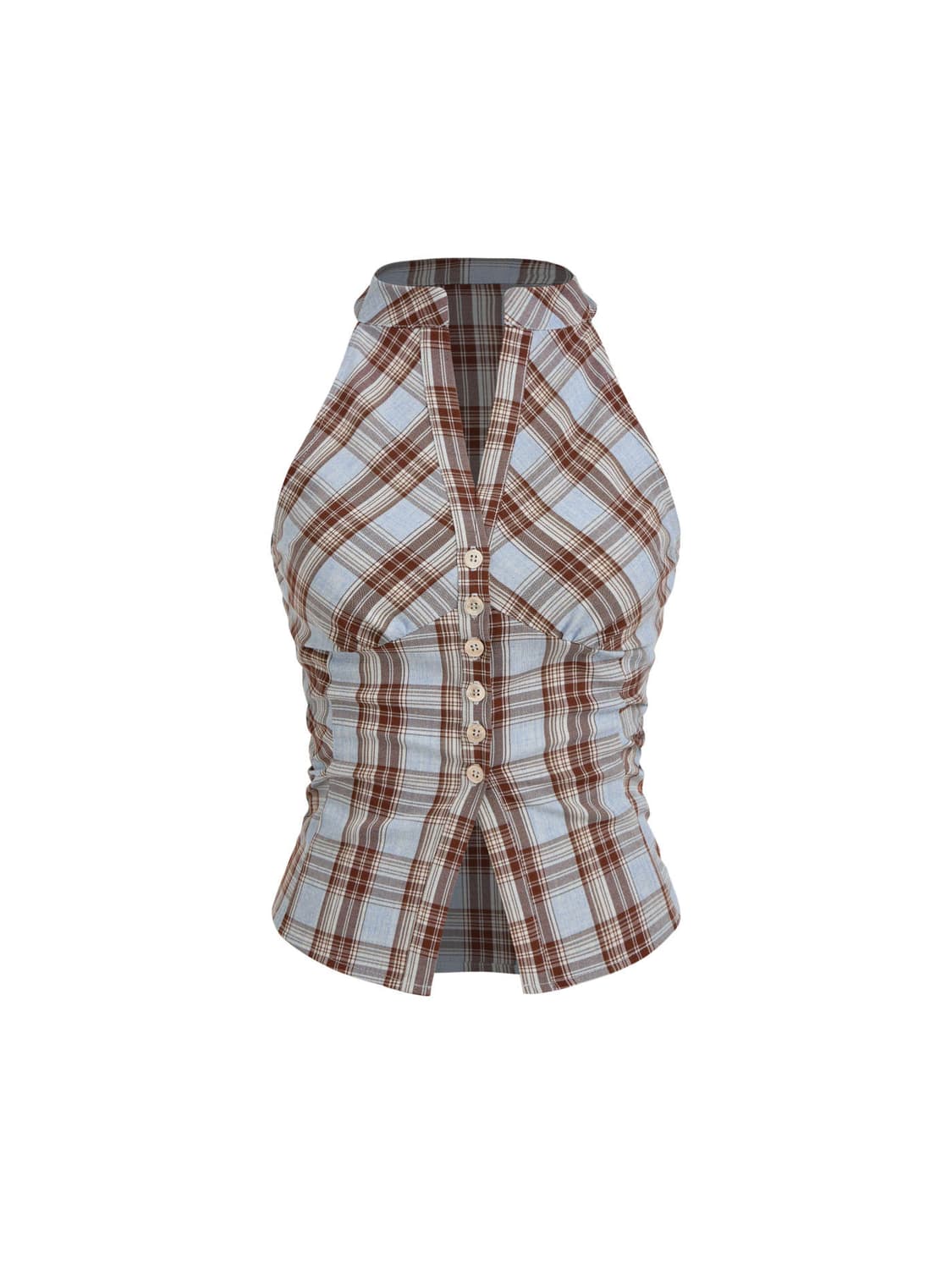 샵사이다 checked halter tank top 상품이미지1