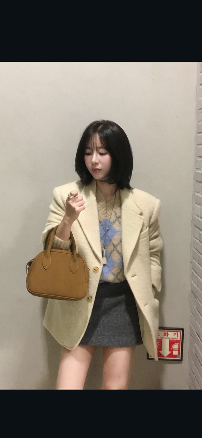 새상품) 던스트 부클 울 자켓 버터 상품이미지2