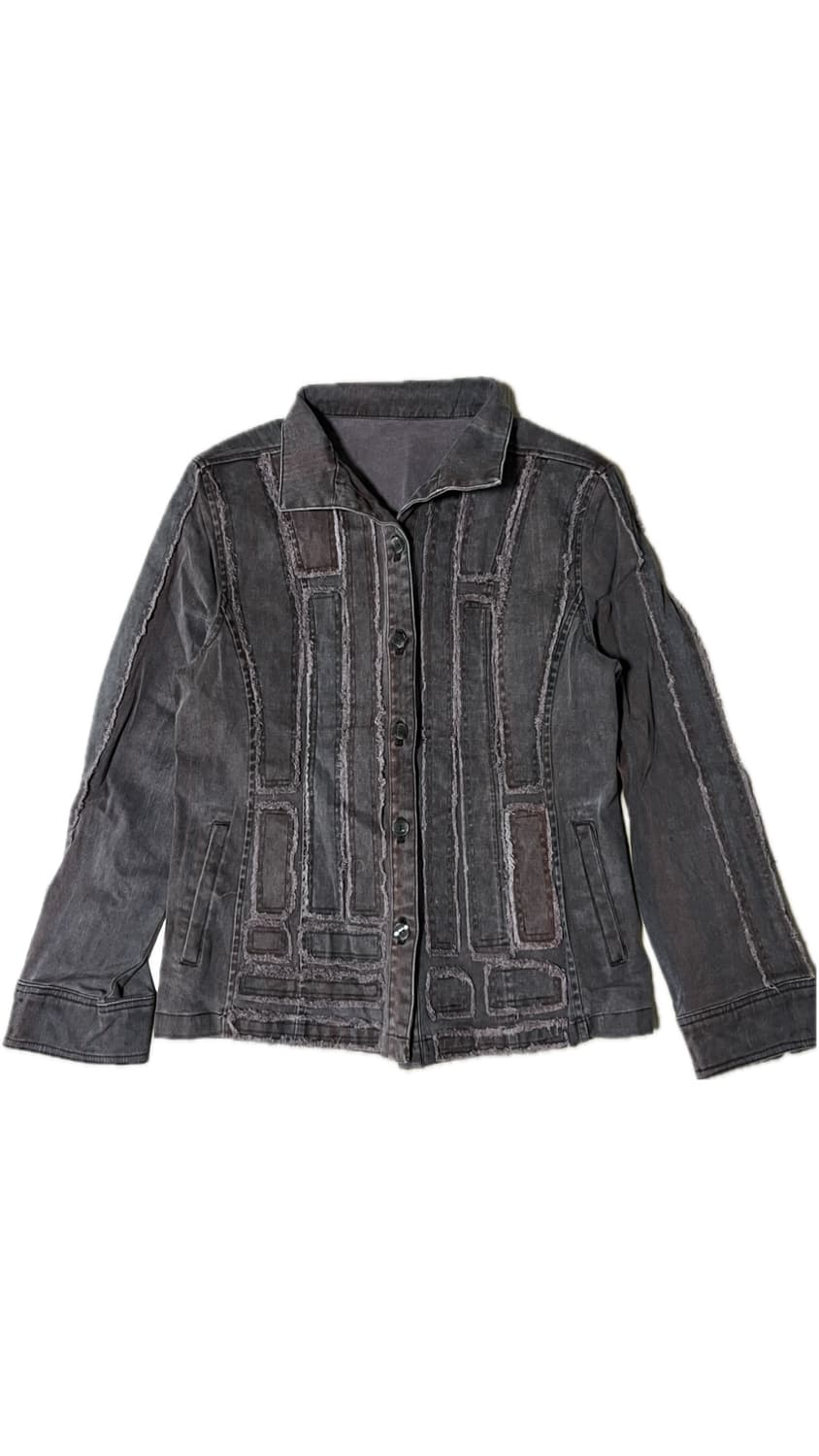 버건디 데님 재킷 상품이미지6