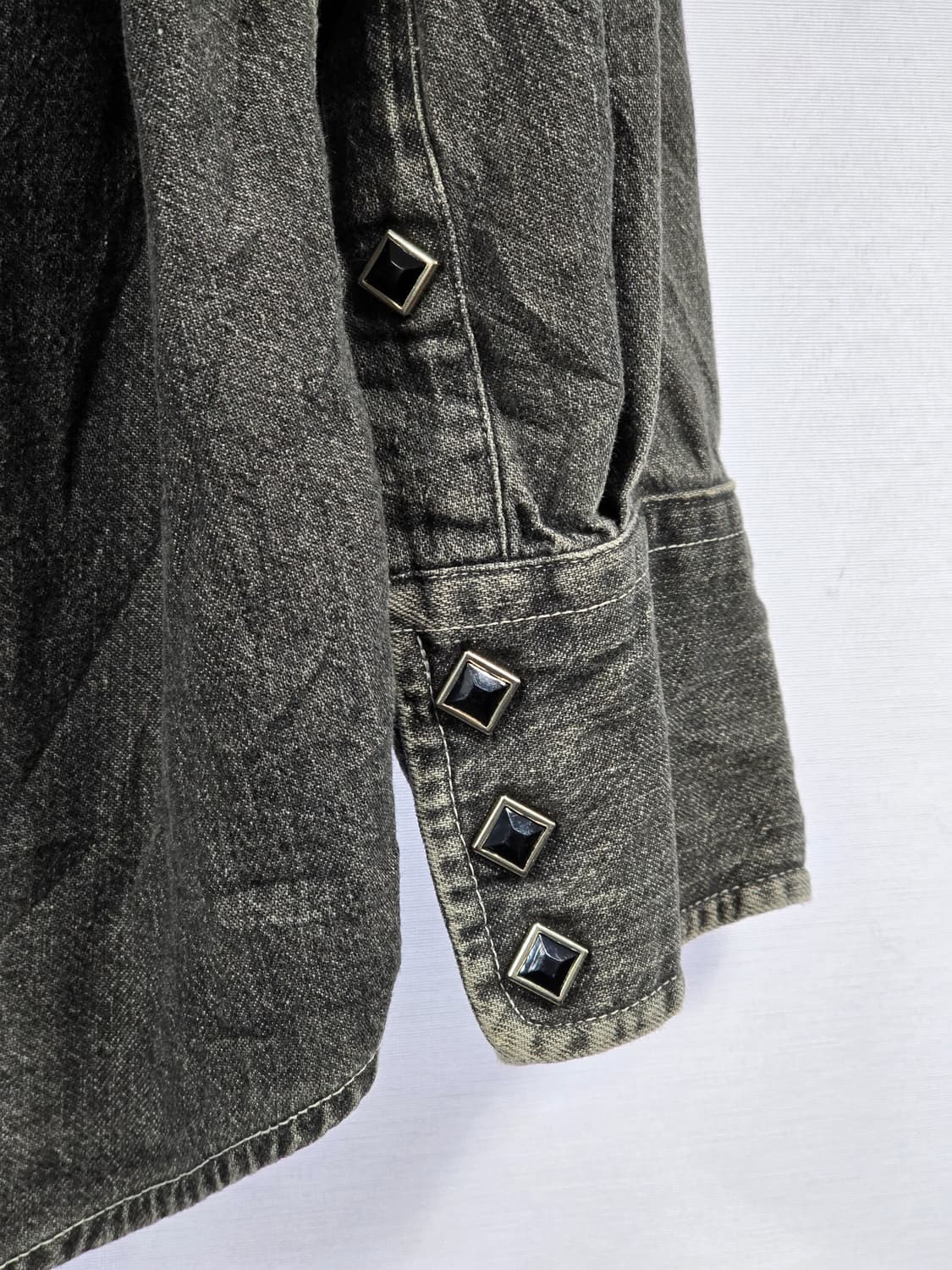 빔즈 웨스턴 스타일 데님 셔츠 블랙 L사이즈 상품이미지3