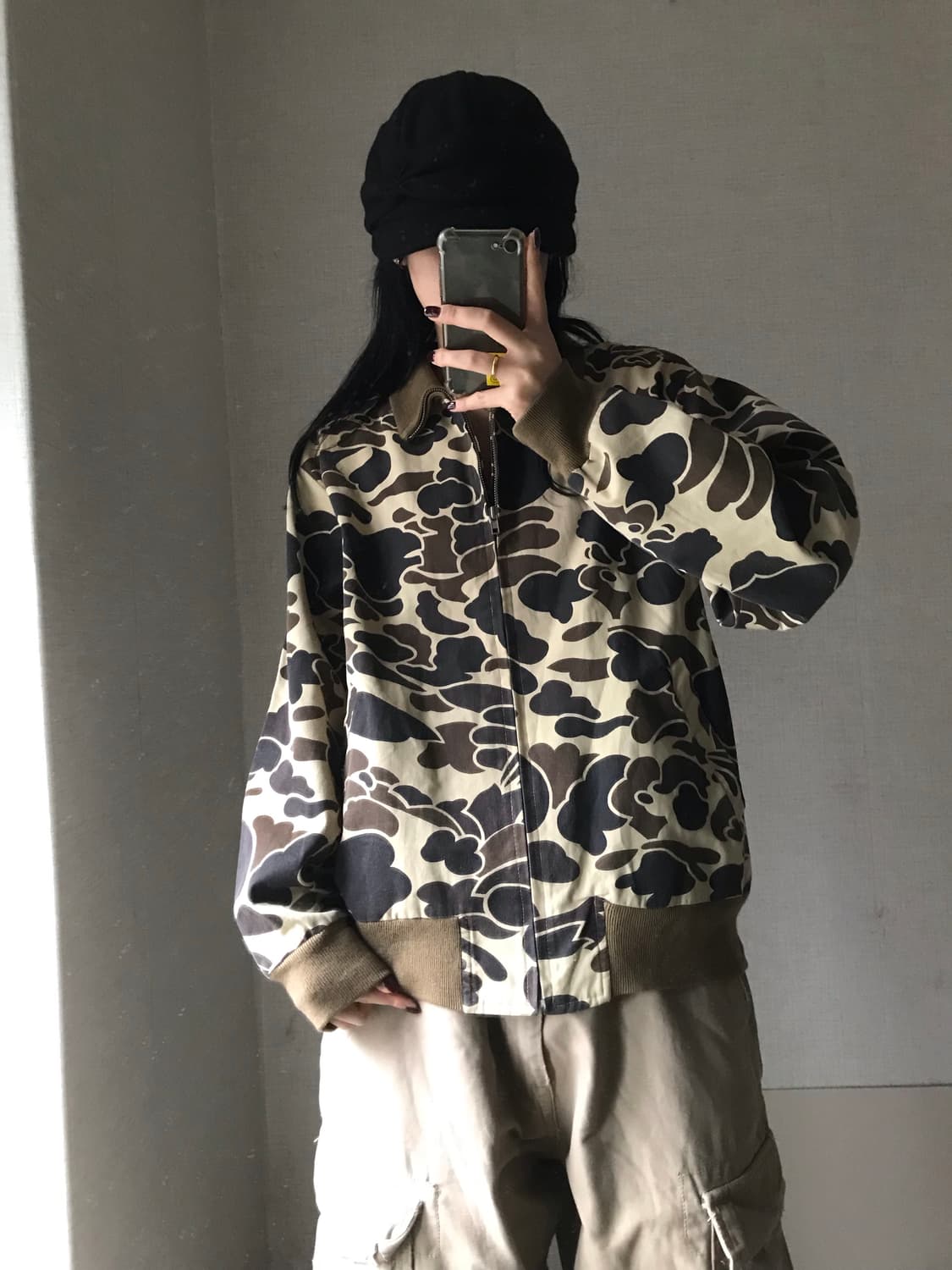 빈티지 카모 자켓 상품이미지3
