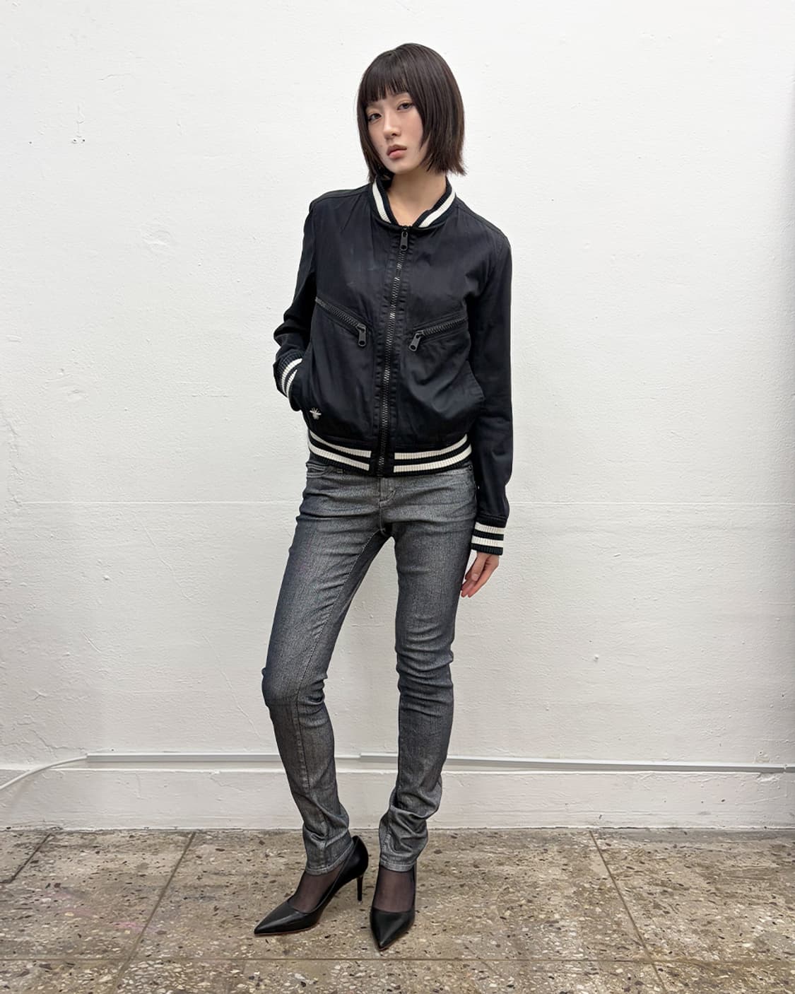 시슬리 메탈릭 코팅 스키니 진 상품이미지5