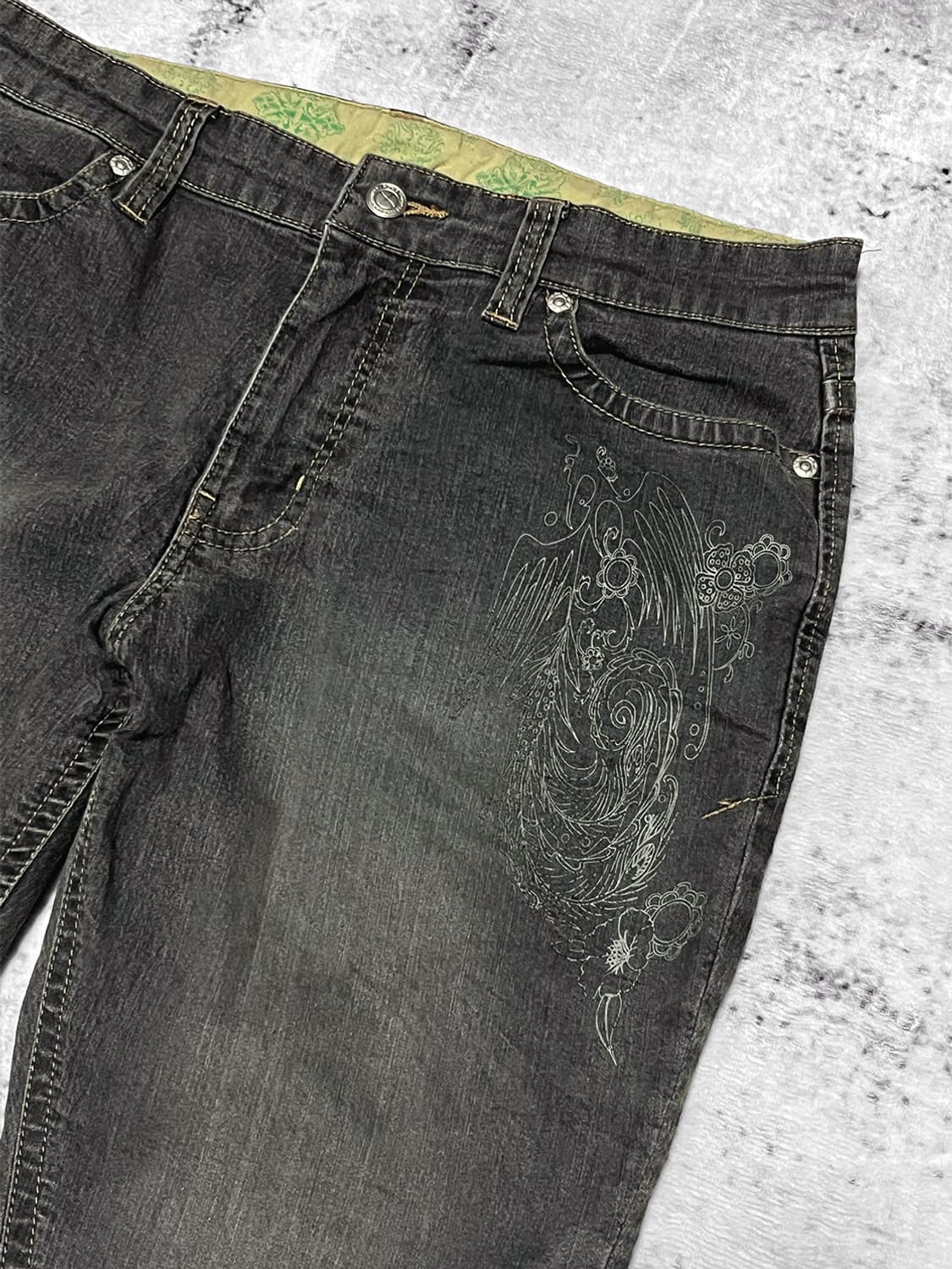 00s oriental graphic denim  상품이미지2