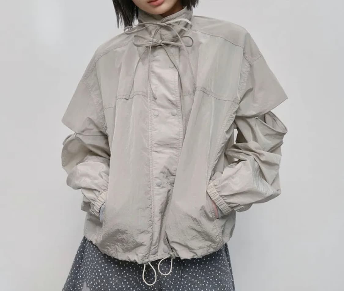 타입서비스[typeservice] Shirred Windbreaker 상품이미지1