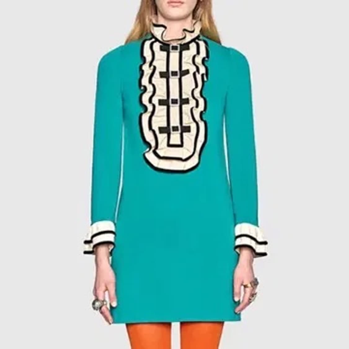 [새상품.정가400이상] GUCCI Ruffled Dress -Mint 상품이미지1