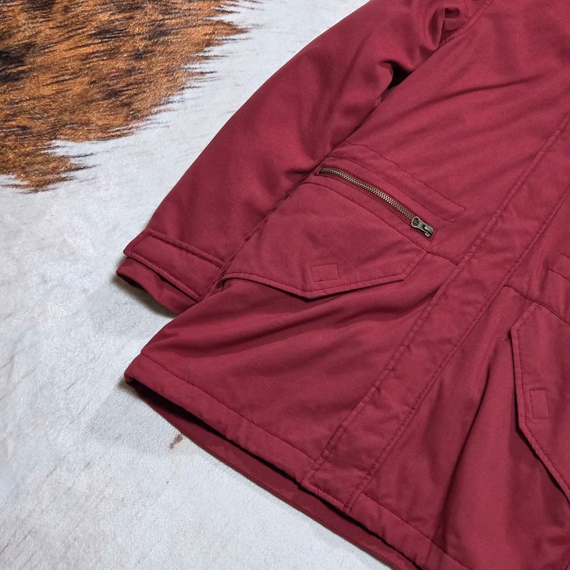 노스페이스 버건디 누빔 야상점퍼  상품이미지4