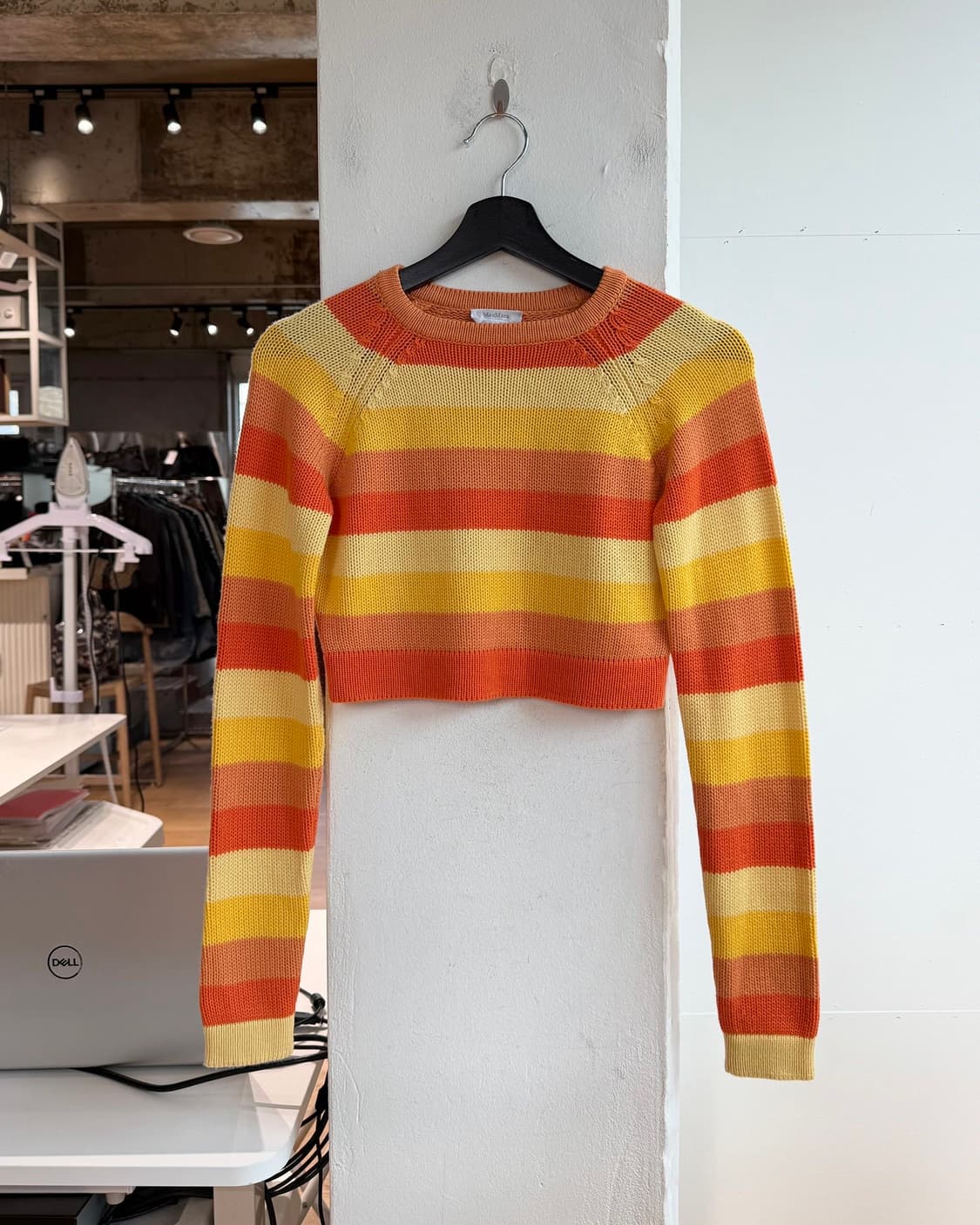 막스마라 오렌지 옐로우 스트라이프 캐시미어혼방 니트  상품이미지2