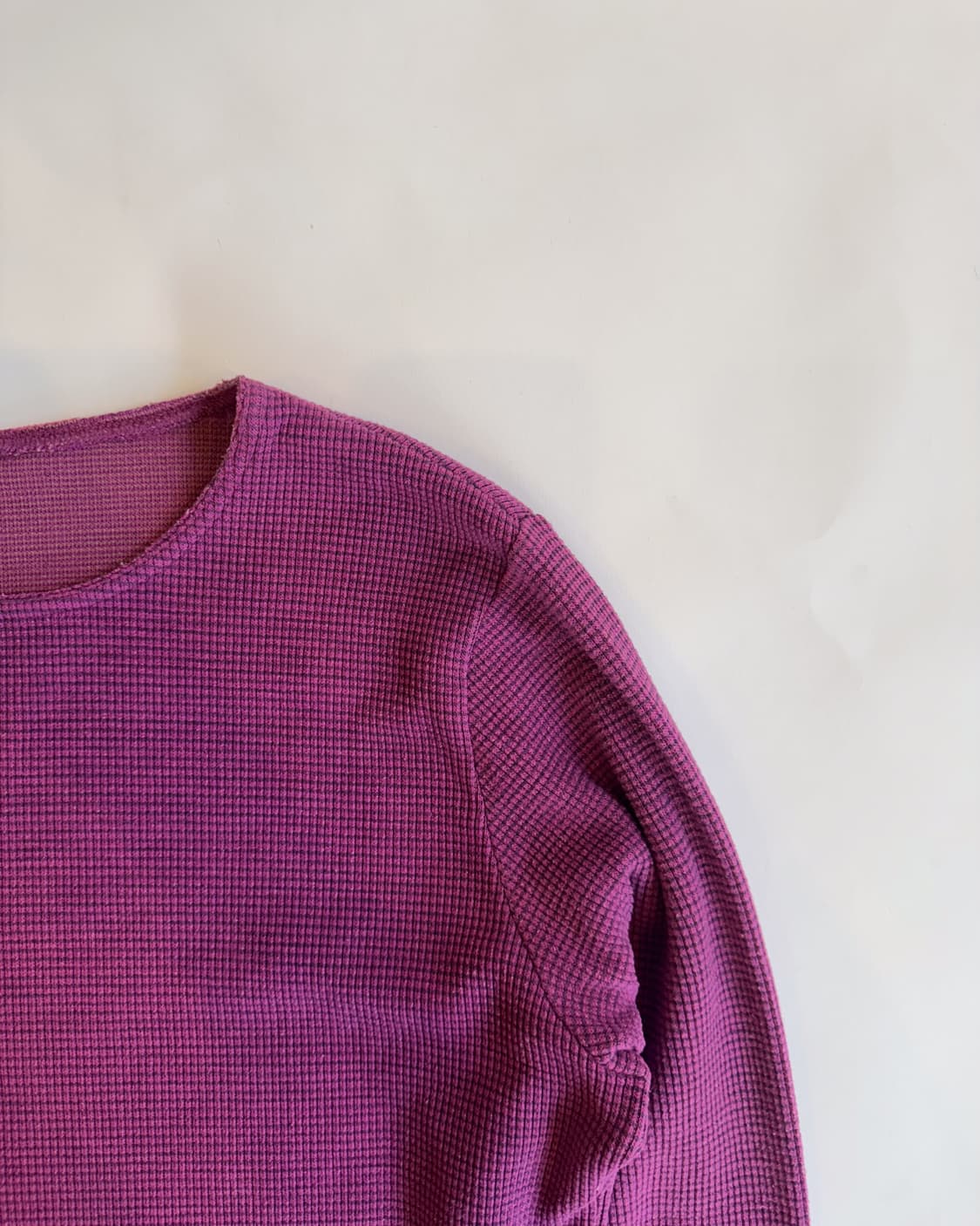 Purple Waffle Knit Long Sleeve Top 상품이미지2