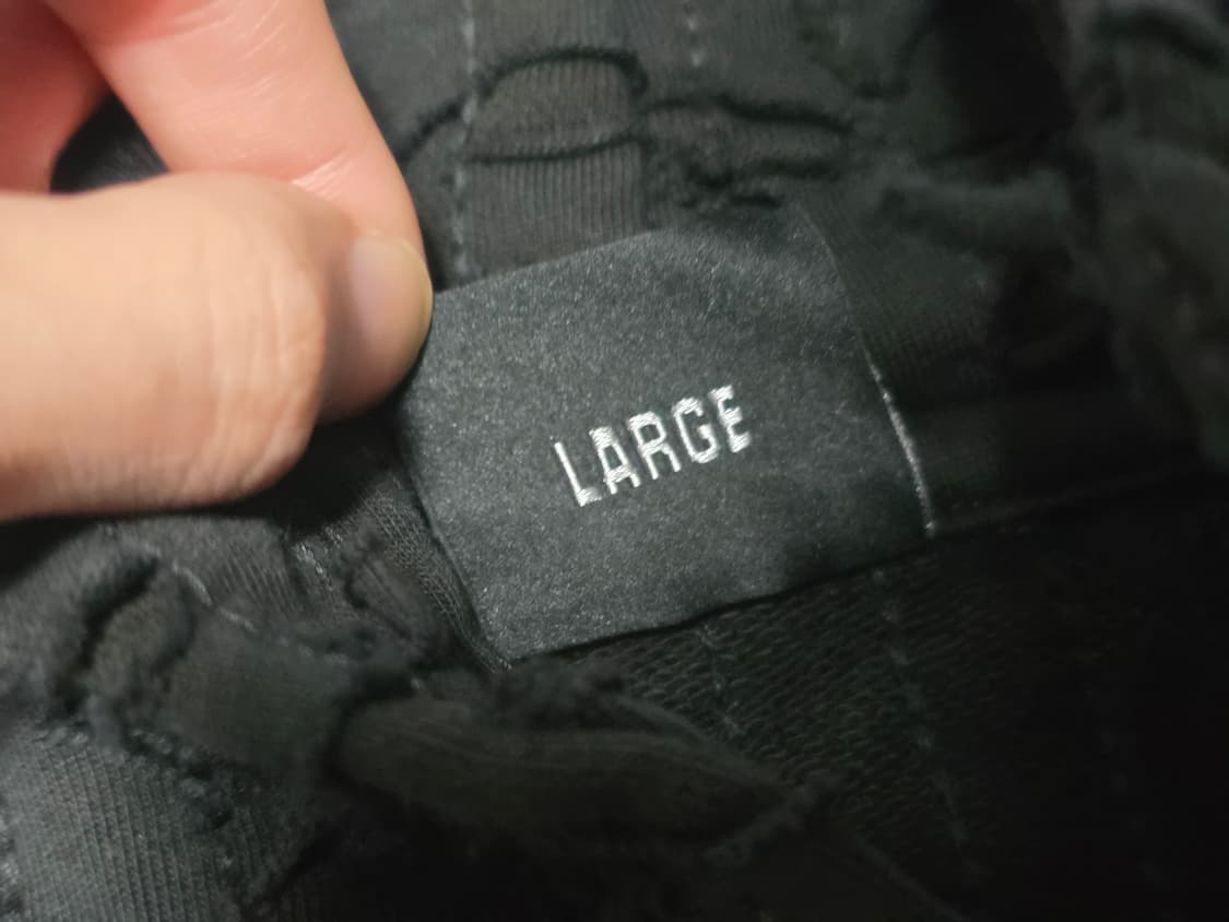 [L] REVENGE 리벤지 아치 로고 자수 후드 블랙 레드 상품이미지5