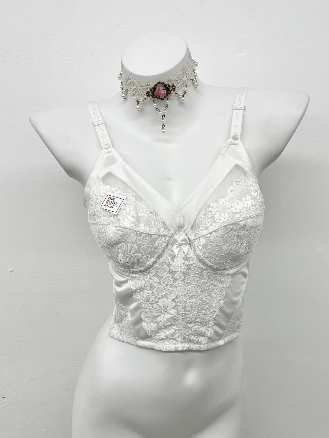 화이트 레이스 코르셋 상품이미지1