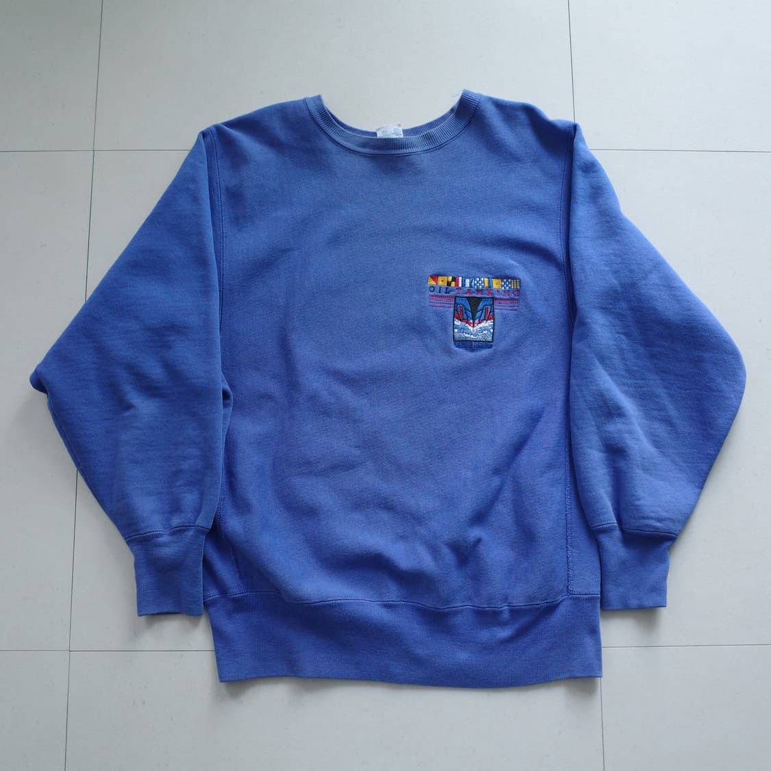 90s 챔피온 리버스위브 맨투맨 L (블루) 미국생산 상품이미지1