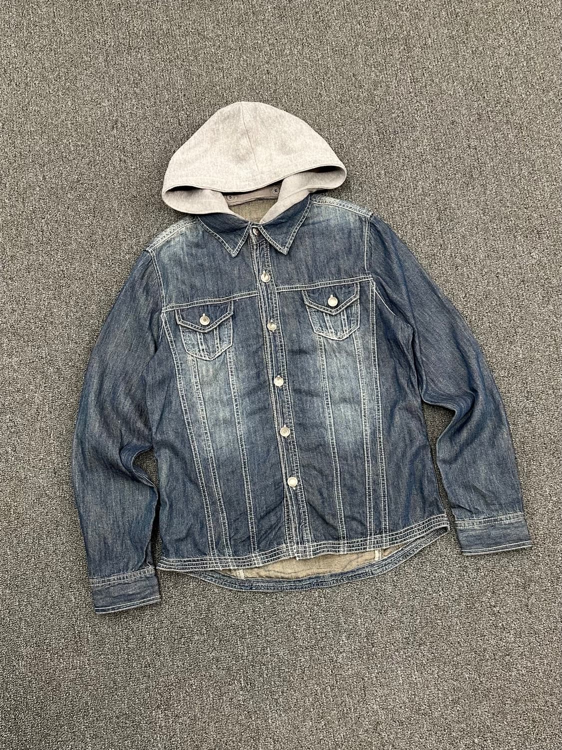 M)Japanese vintage 여성 후드 데님자켓 상품이미지1