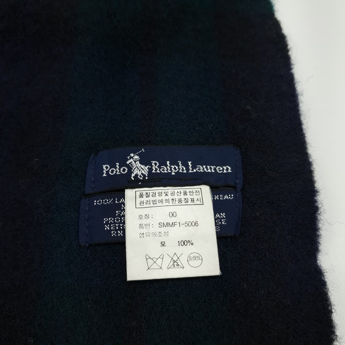 MX194 폴로 랄프로렌 클래식 블랙워치 램스울 목도리 머플러 상품이미지5