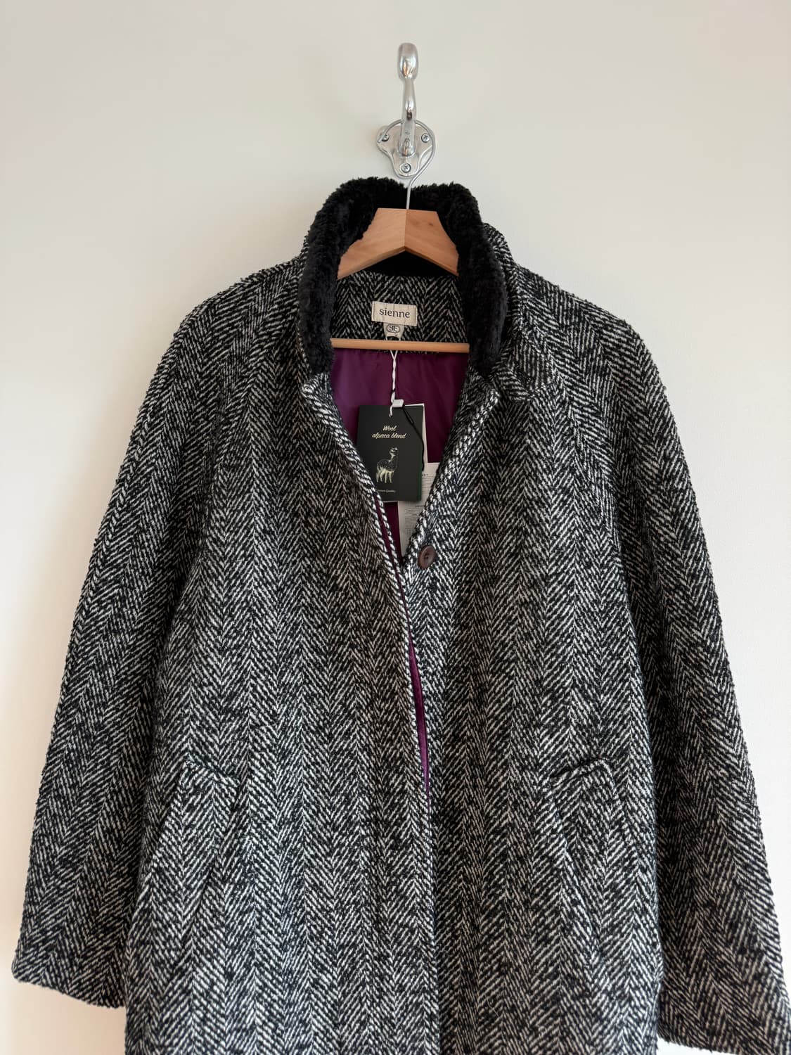 시엔느(sienne) 울&알파카 헤링본 코트(택 달린 제품) 상품이미지2