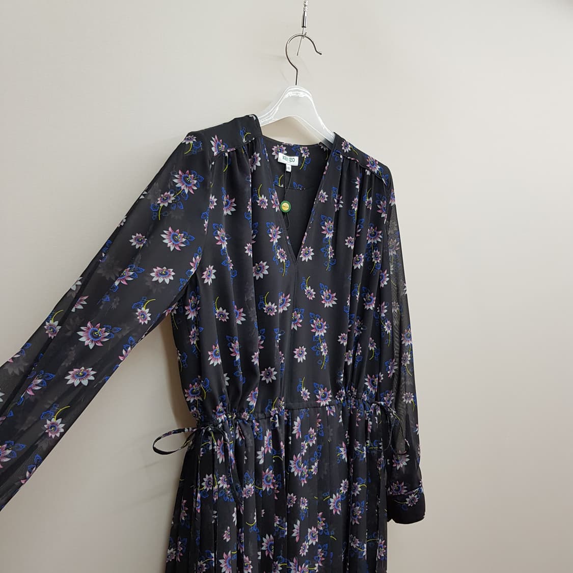 겐조 플로럴 쉬폰 롱 원피스 40사이즈 상품이미지4