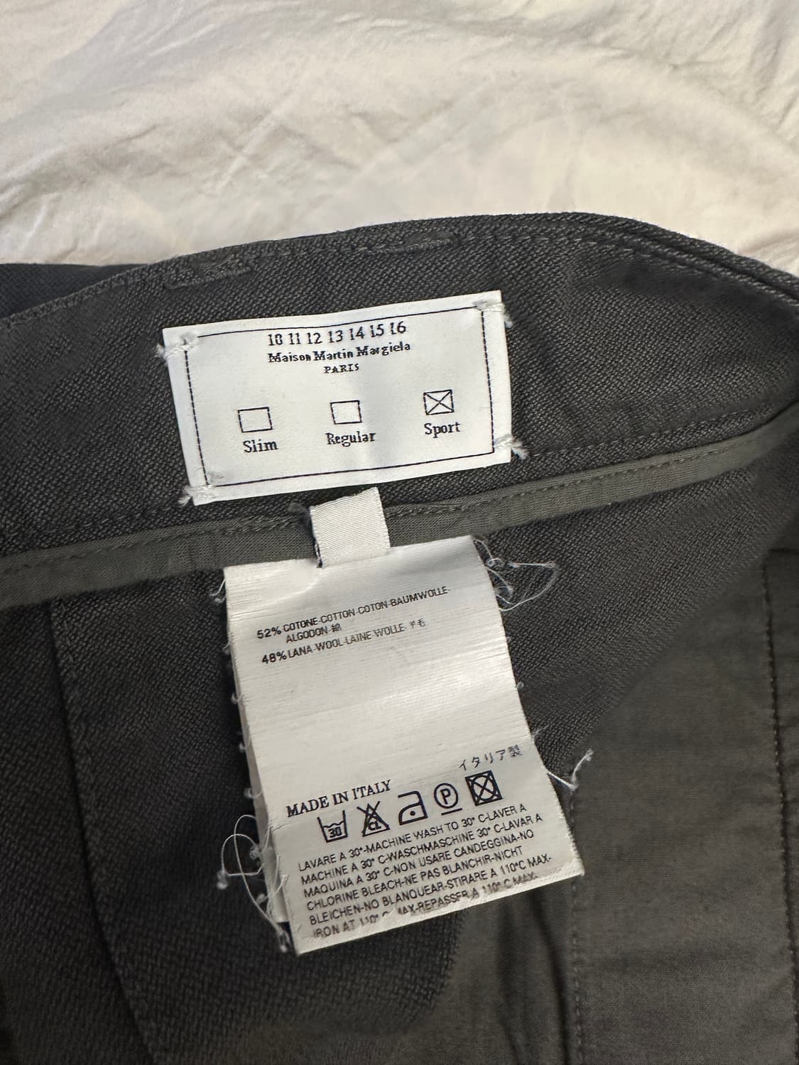 (L) 마르지엘라 울 코튼 팬츠 상품이미지4