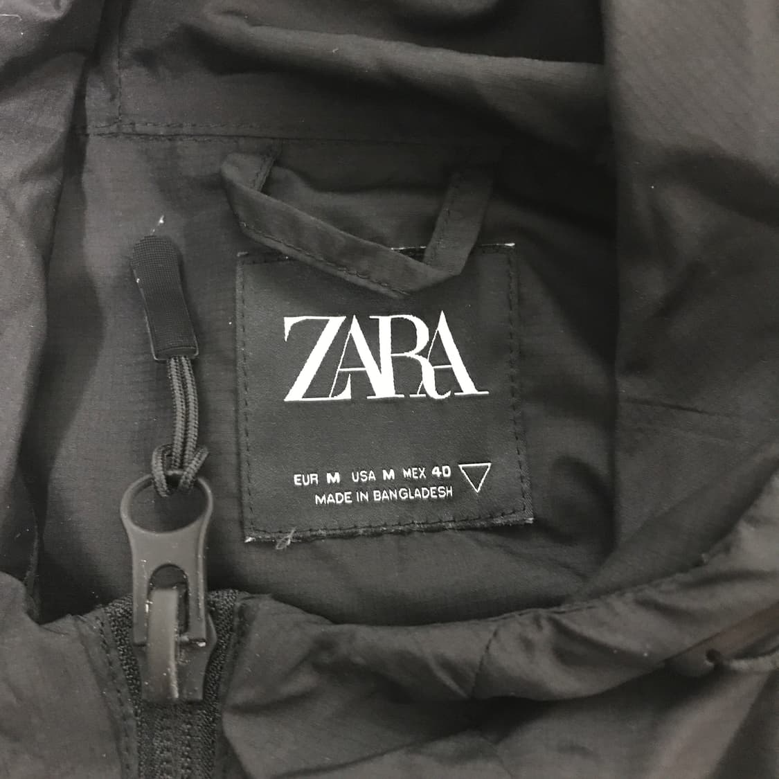 ZARA 자라 경량 바람막이 M사이즈 블랙 상품이미지5