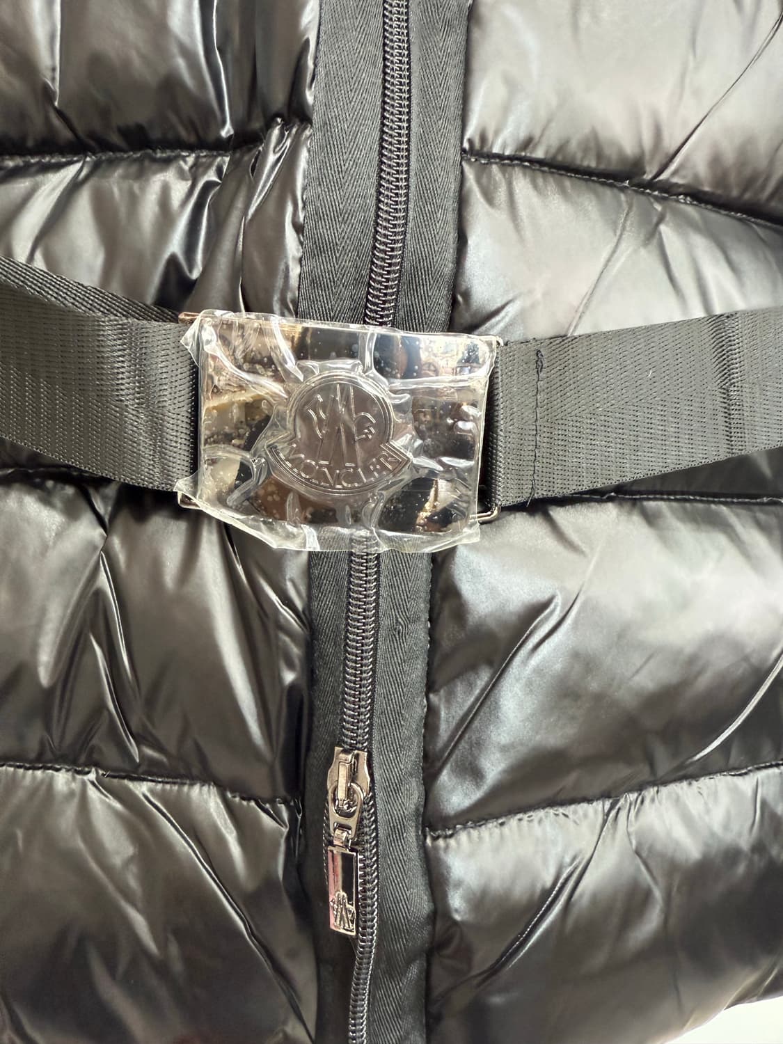 블랙 여성 오리털 패딩 벨티드 자켓 44~66 상품이미지3