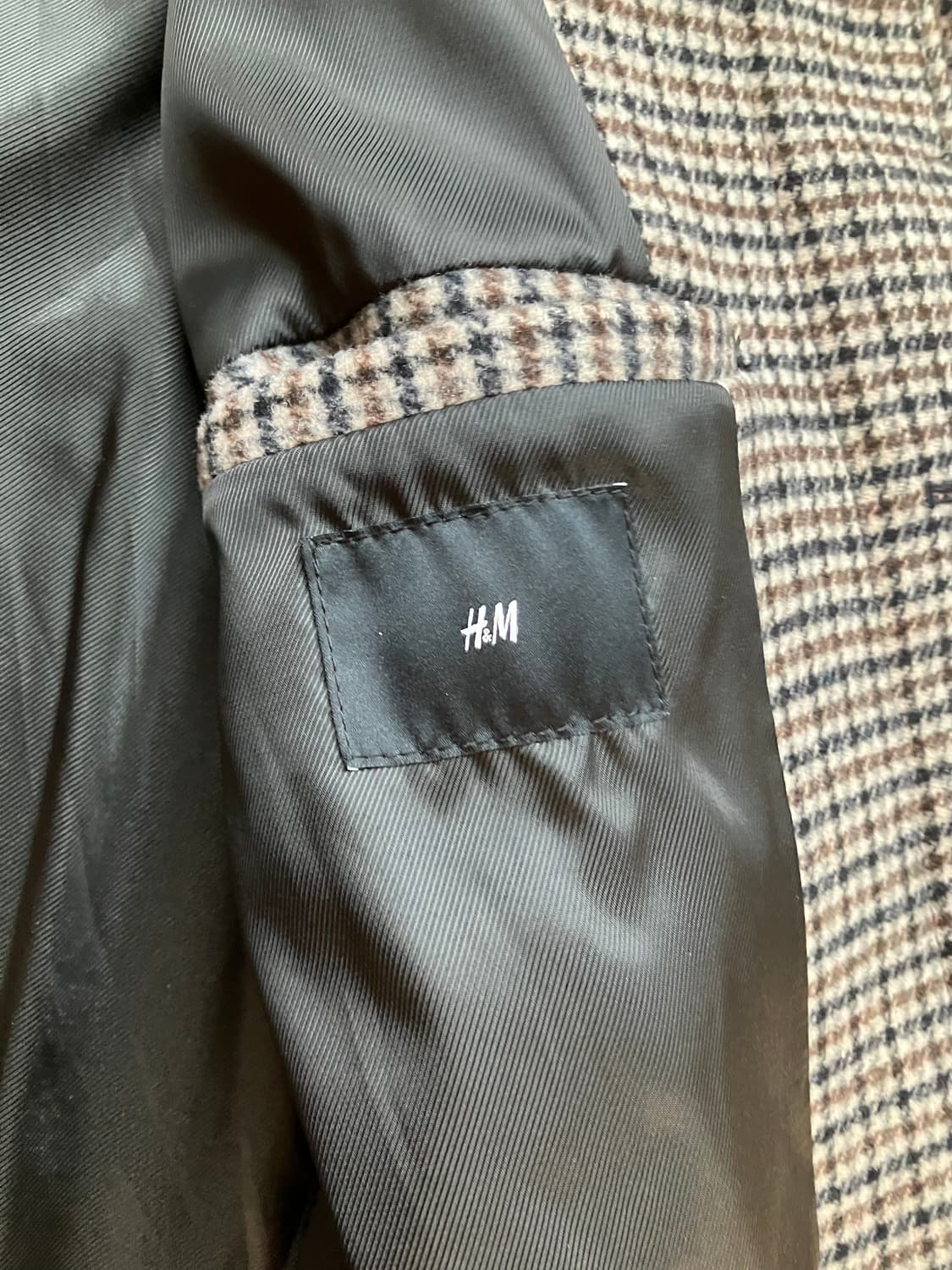 h&m 건클럽체크 발마칸 코트 오버핏 상품이미지5