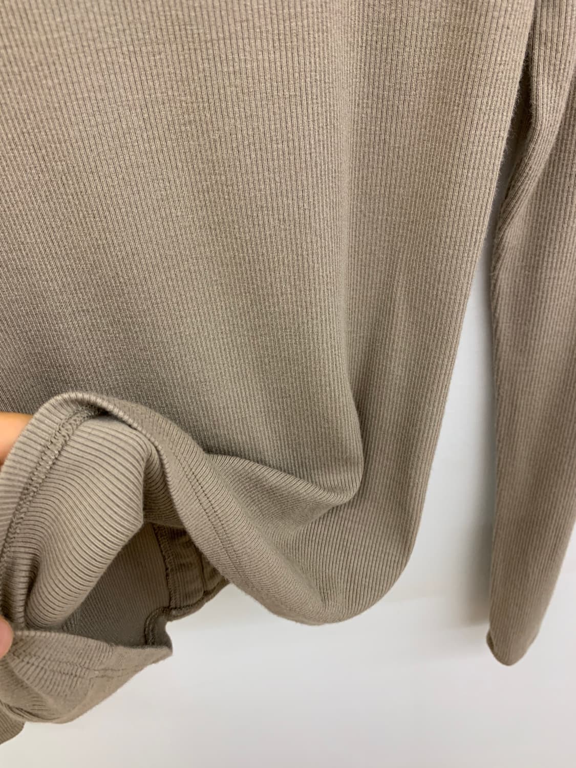 슬림핏 립 반집업 긴팔 ribbed halfzip longsleeve 상품이미지4
