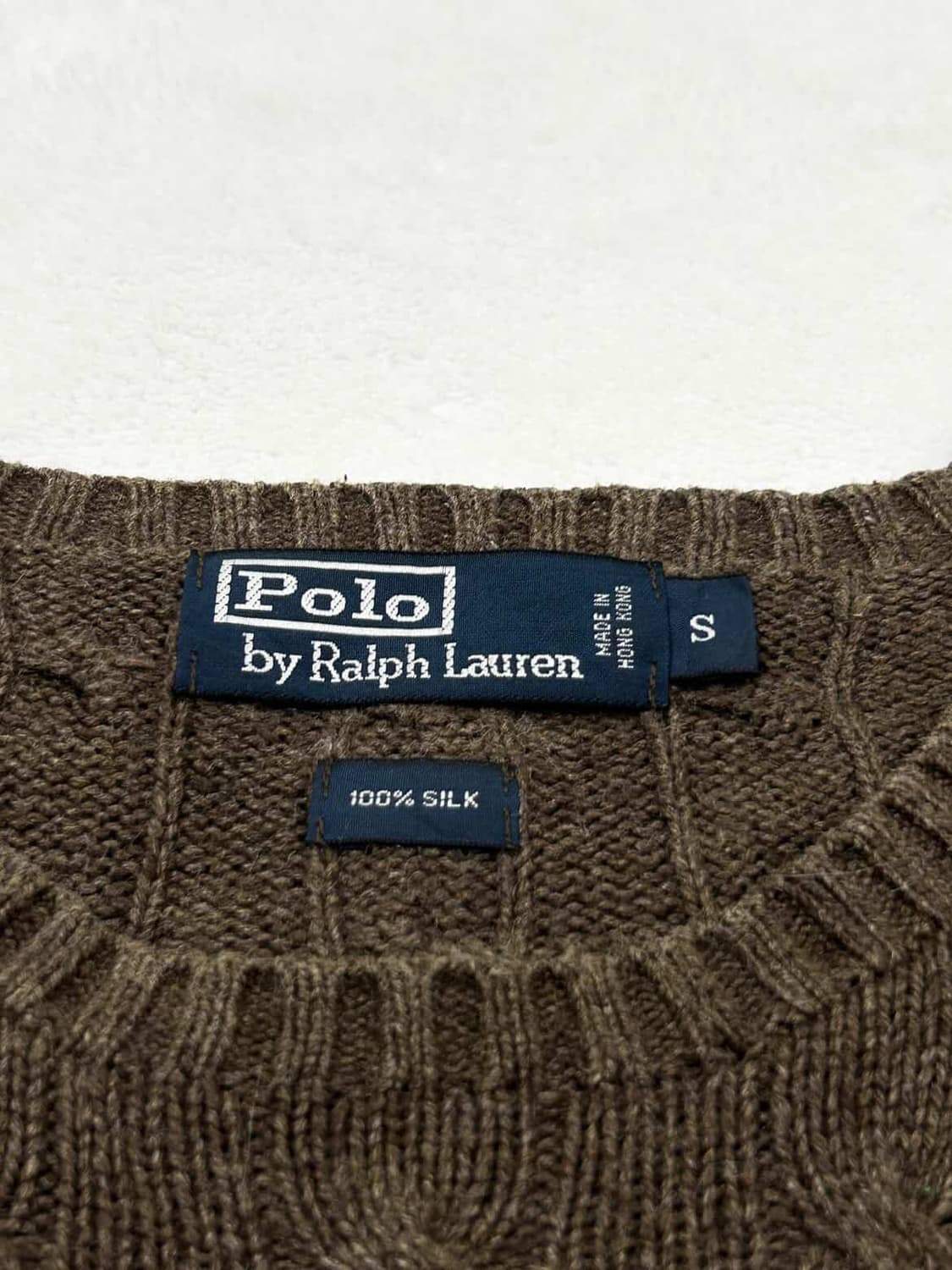 폴로 실크 브라운 케이블 니트 상품이미지8