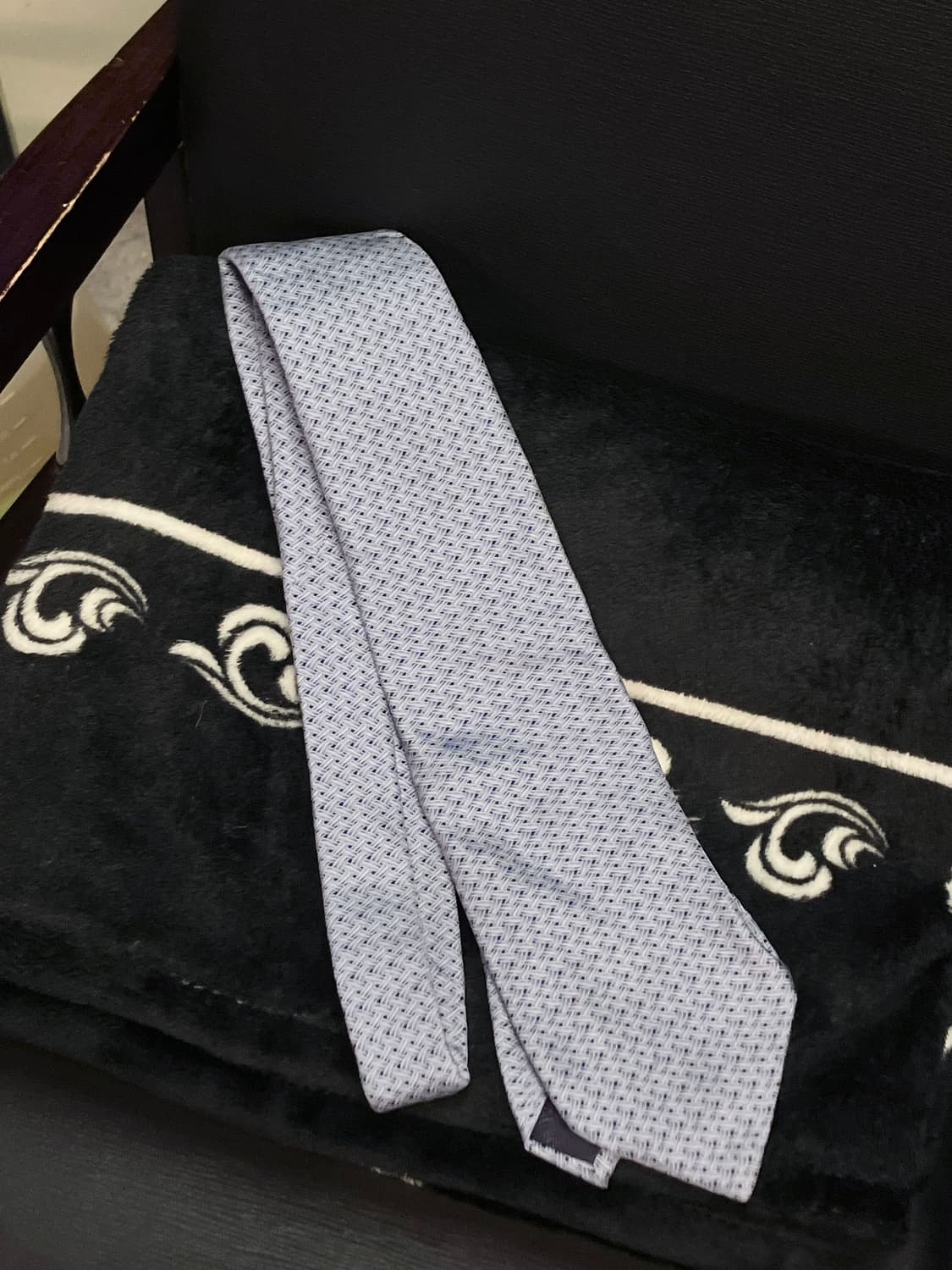 살바토레 페라가모 실크 넥타이 블루 #csz3207 상품이미지1