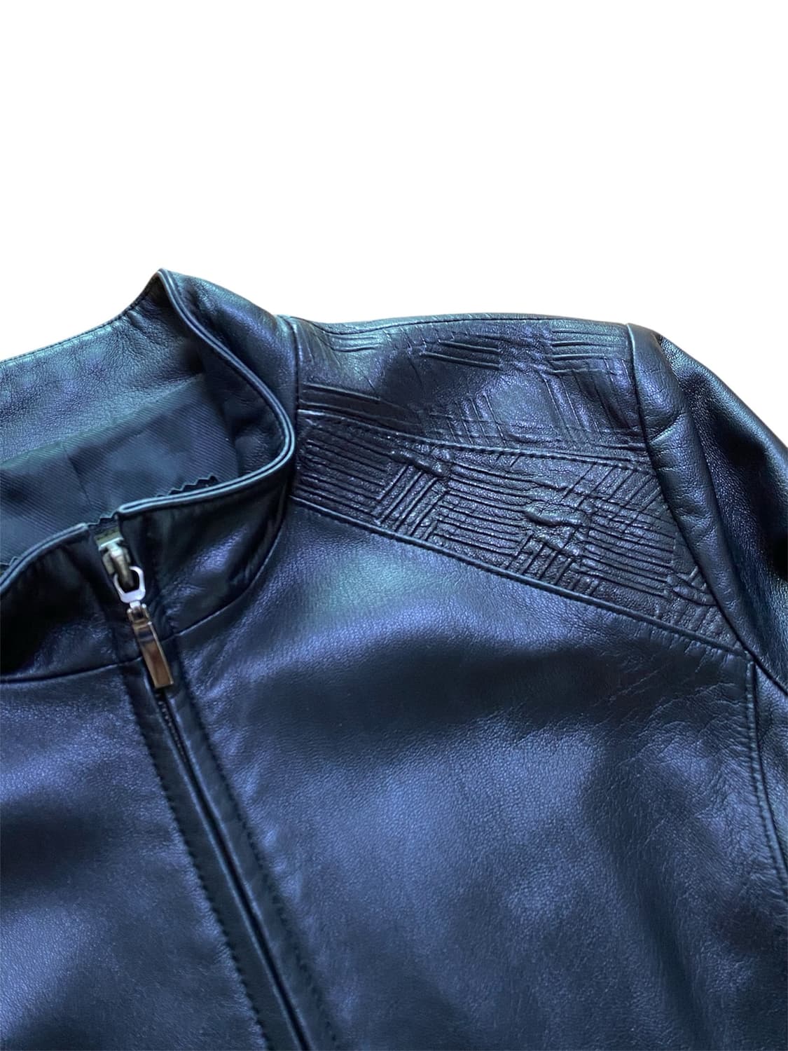 Articulated Panel Leather Jacket 상품이미지4