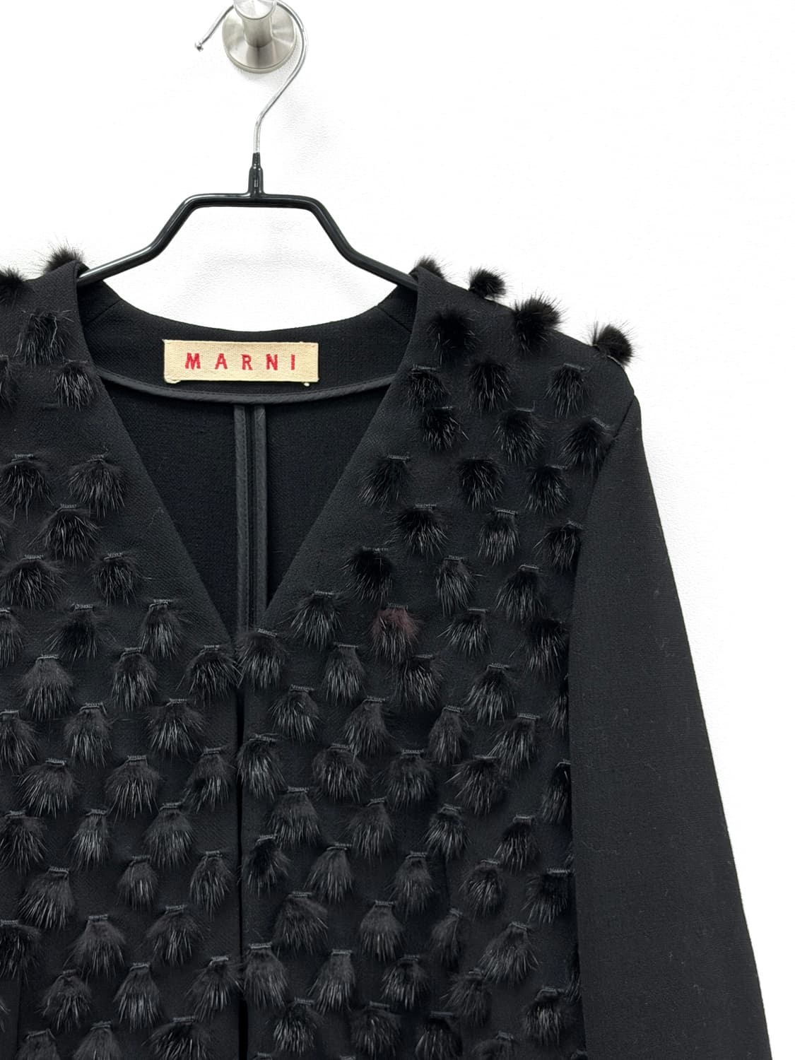 마르니 밍크 디테일 울 코트 상품이미지2