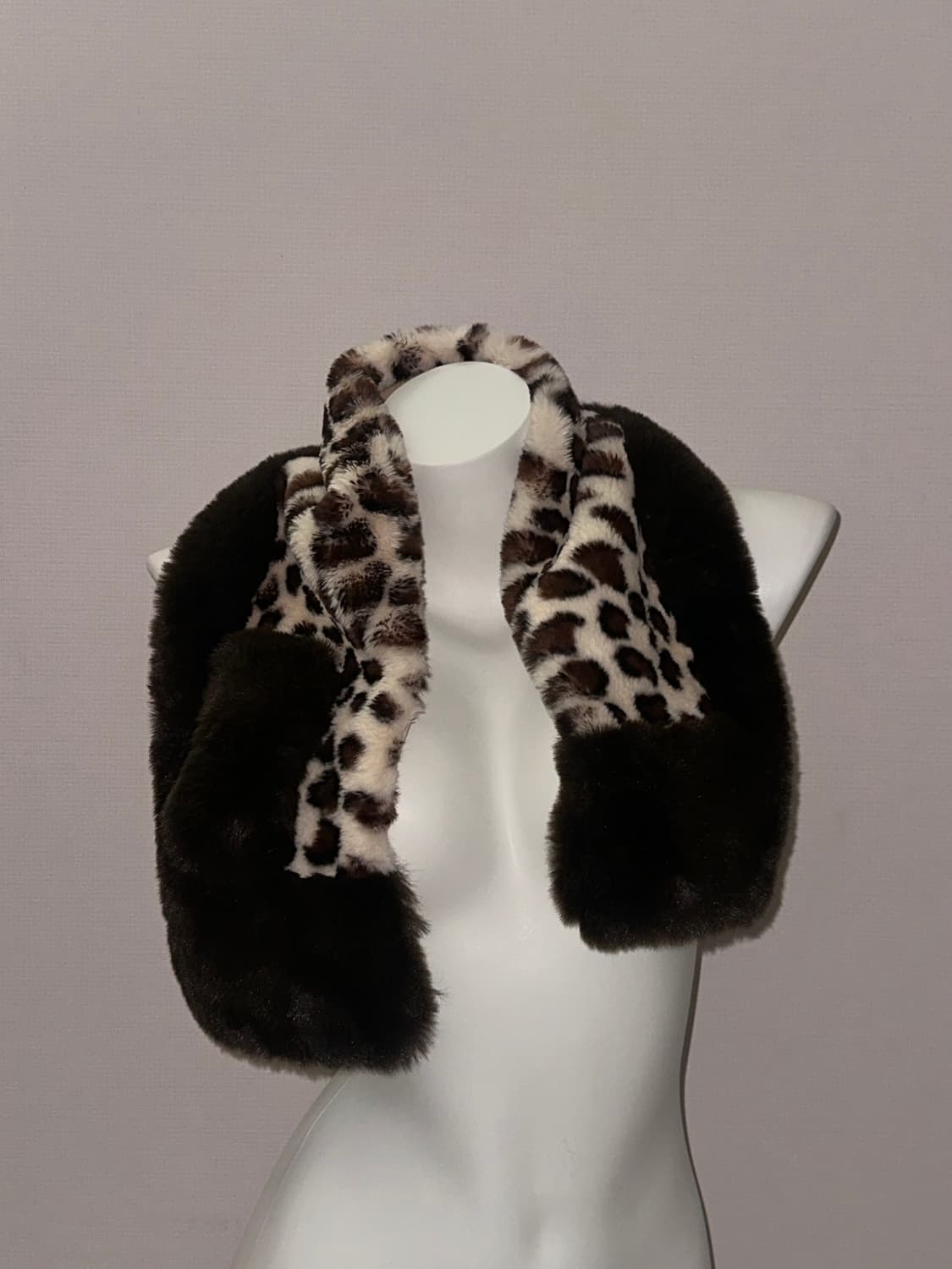 빈티지  호피 갸루 퍼 머플러 상품이미지2