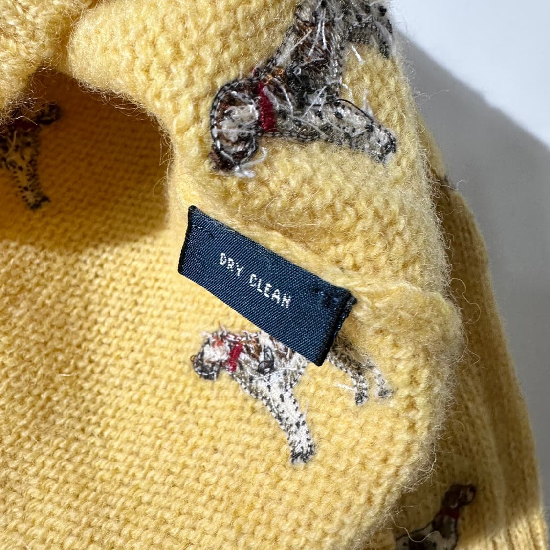 폴로 랄프로렌 도그 엠브로이디드 패턴 라운드 울 니트 상품이미지7