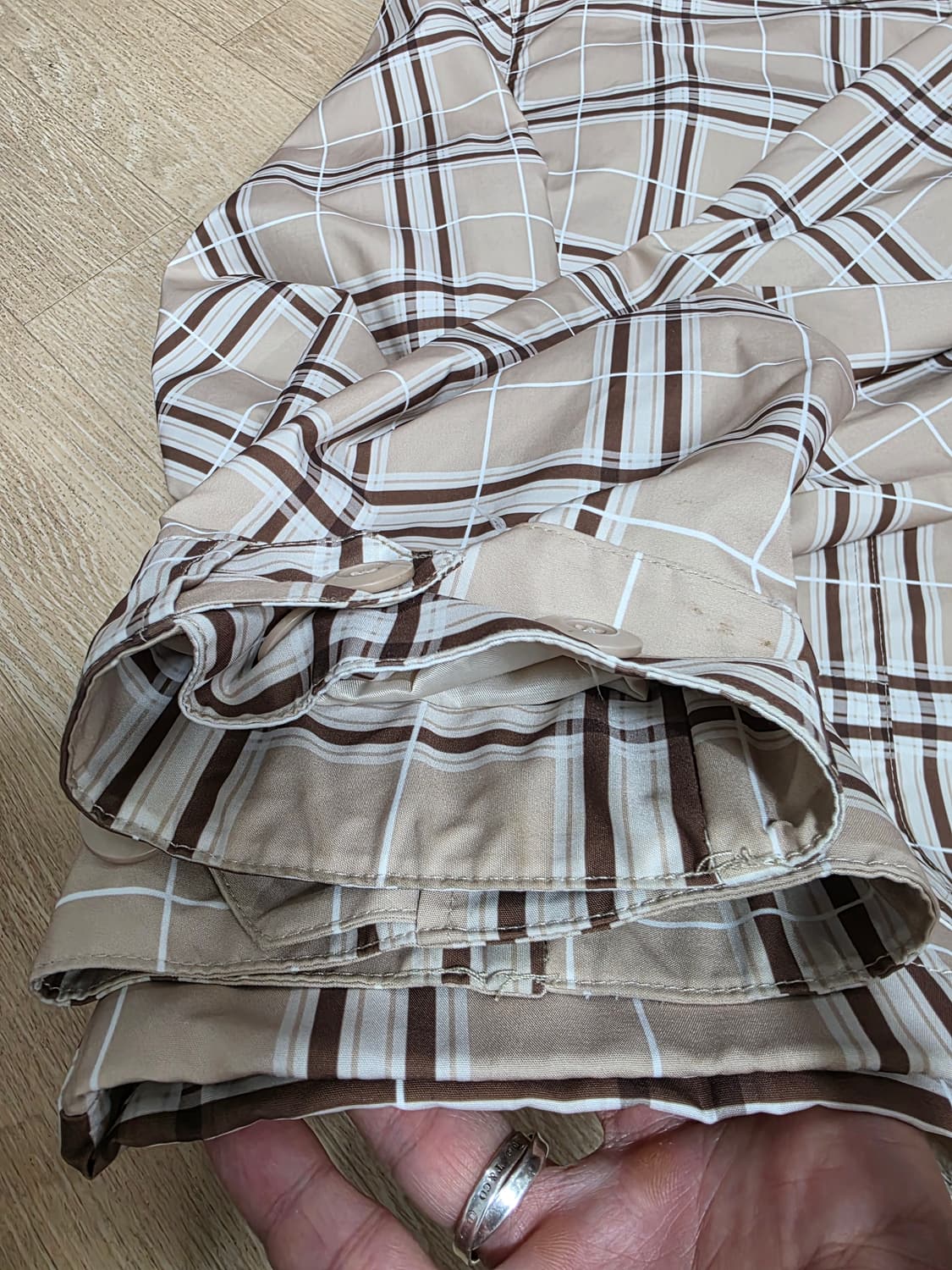 엑스톤즈 체크 바람막이 M 상품이미지7