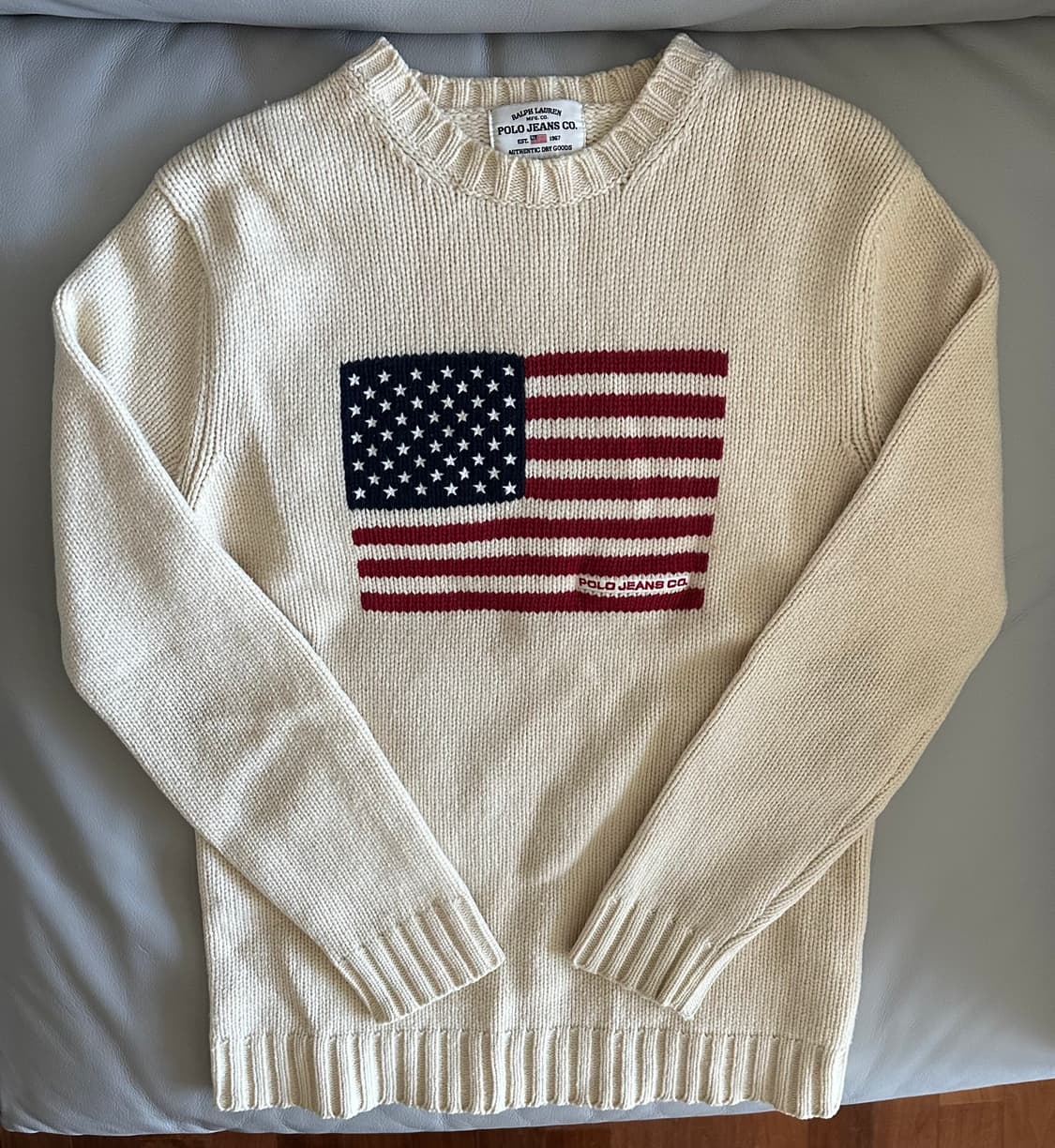 폴로 진스 성조기 니트 스웨터 M 상품이미지1