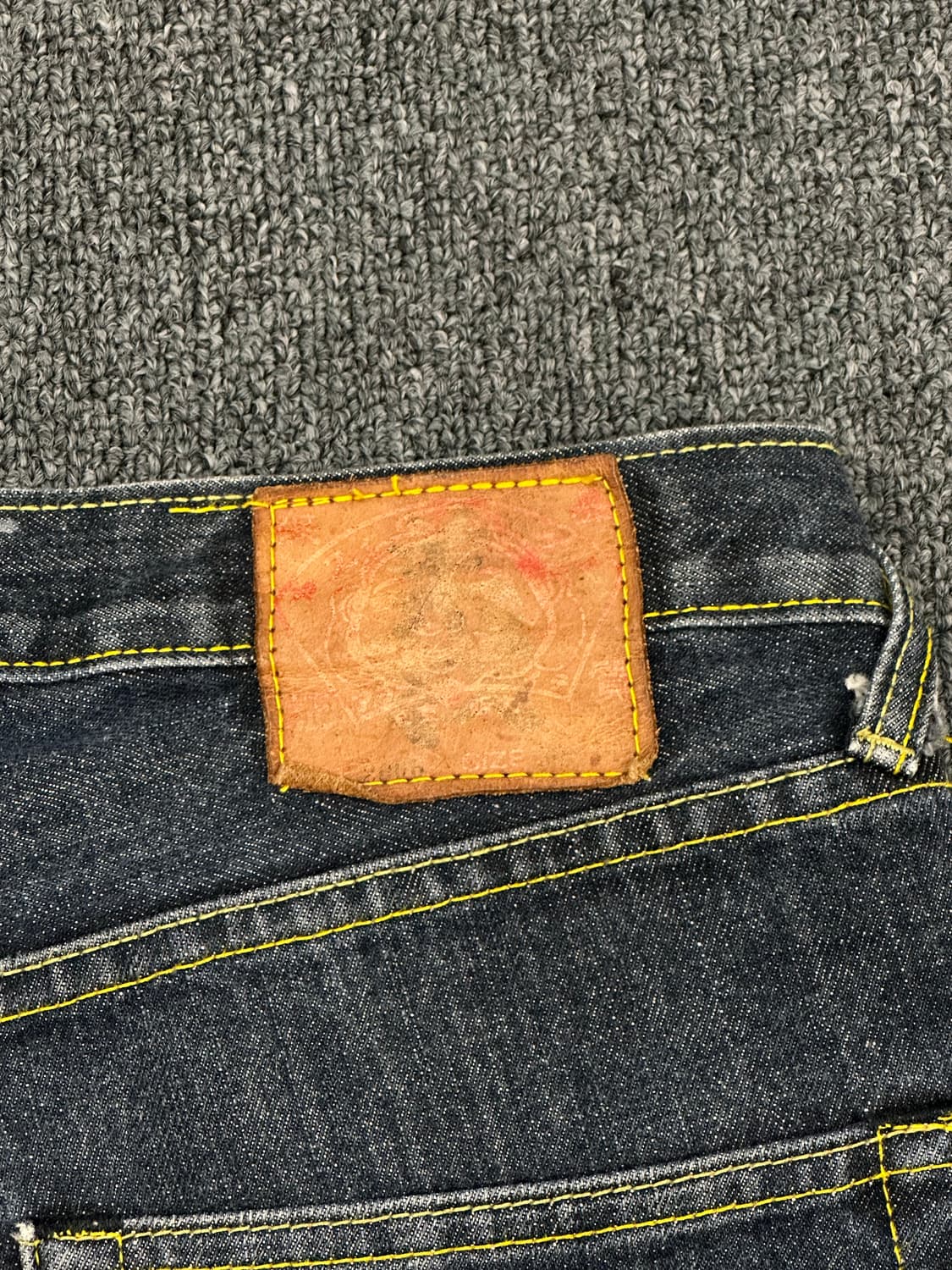 30)에비수 빈티지 포켓 드래곤 프린팅  데님팬츠 상품이미지5