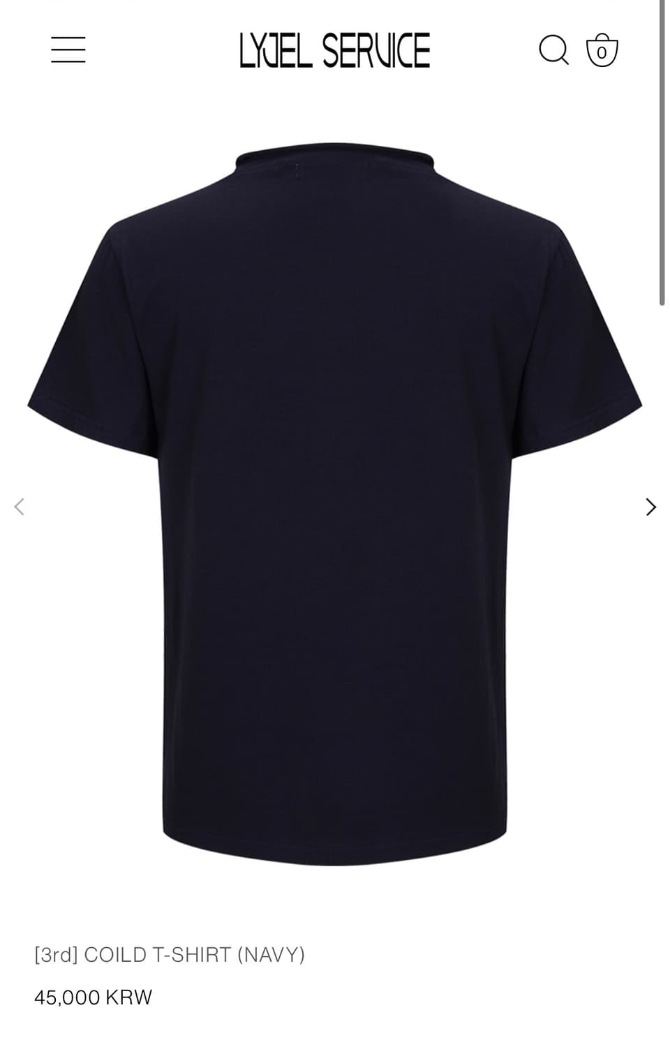 [2] lyjel service colid T navy 상품이미지1